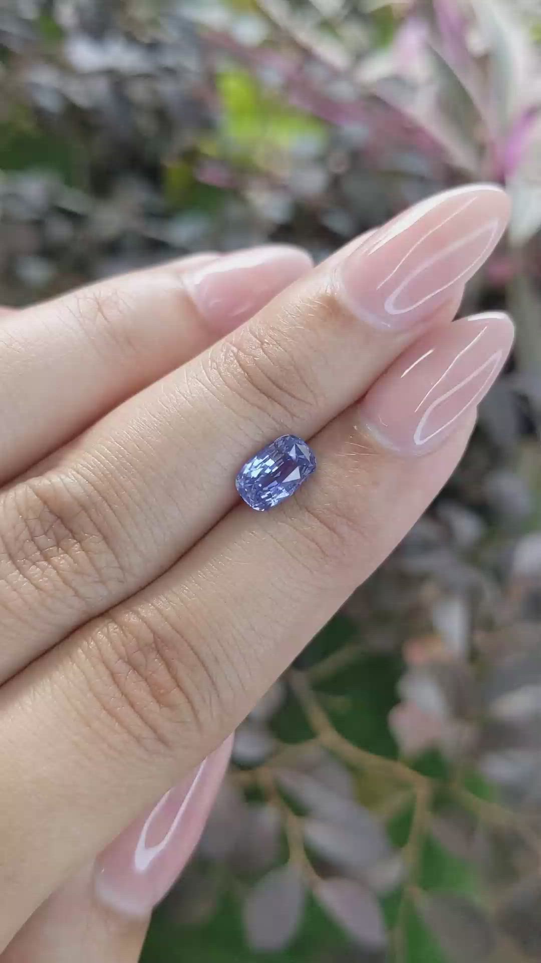 1.64 Ct. Blue Sapphire from Ceylon (Sri Lanka) Size Video