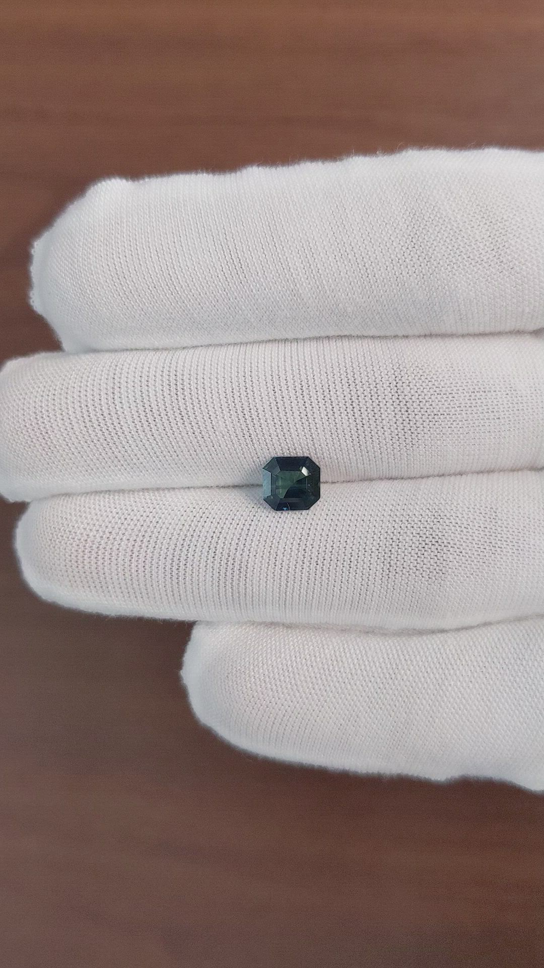 1.45 Ct. Bluish Green Sapphire from Africa Size Video