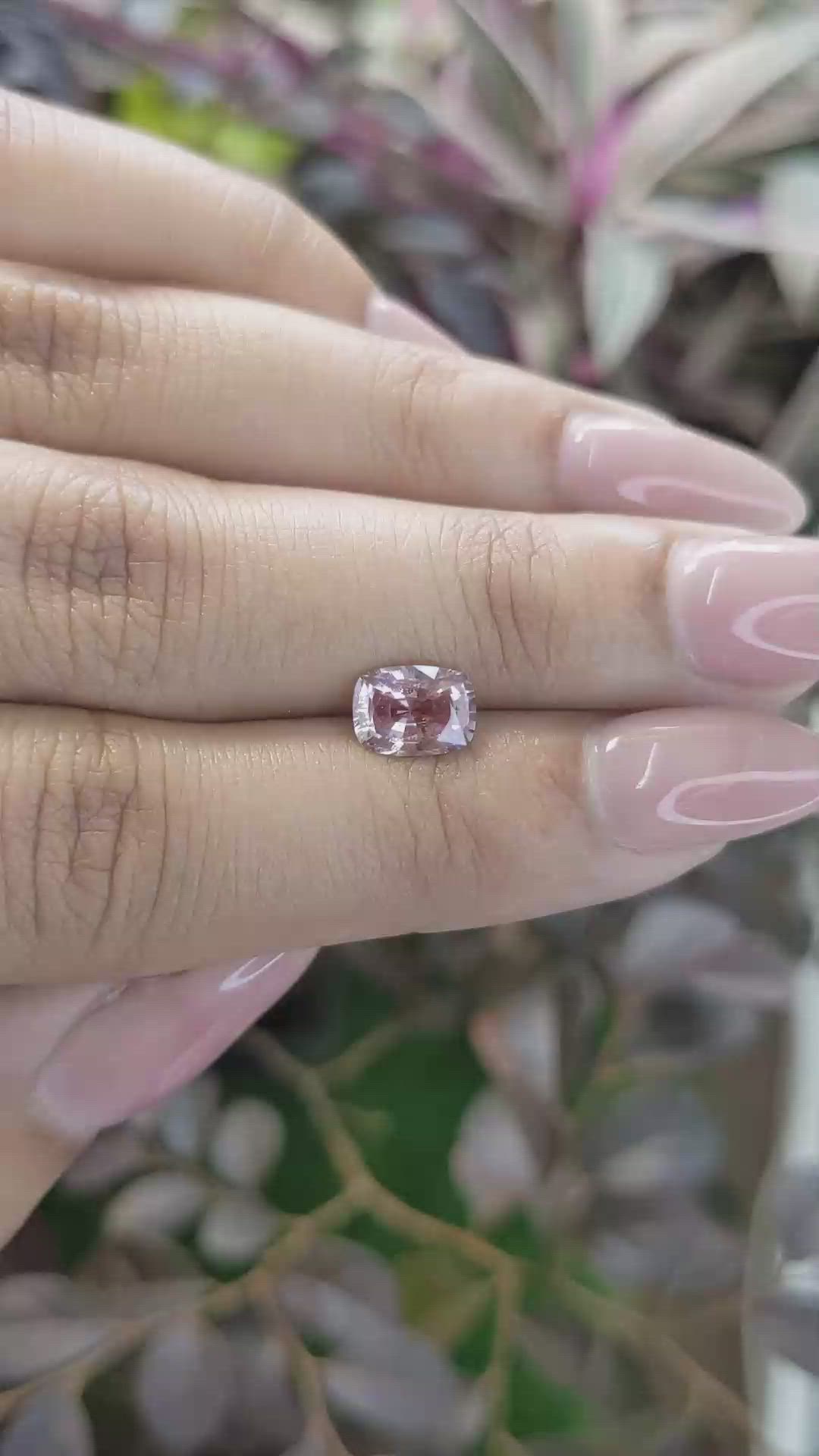 1.38 Ct. Peach Sapphire from Ceylon (Sri Lanka) Size Video