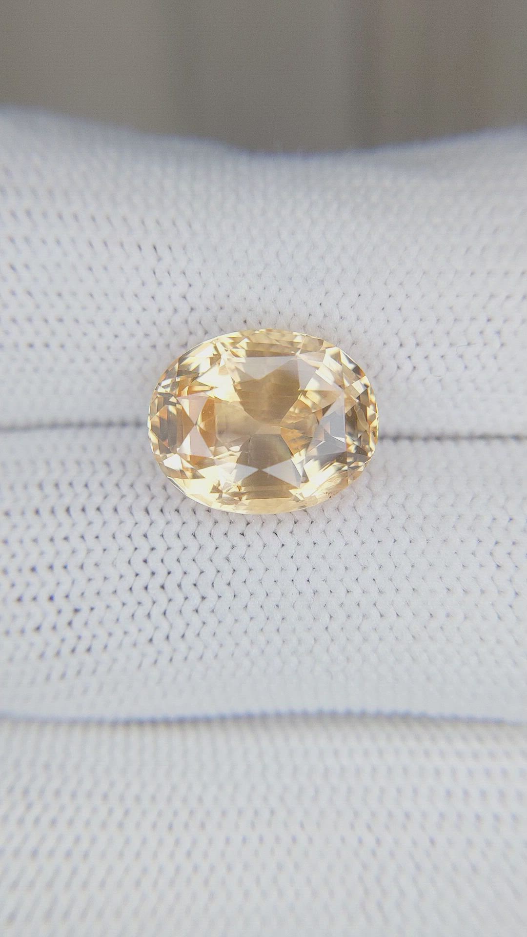 8.13 Ct. Peach Sapphire from Ceylon (Sri Lanka) Size Video