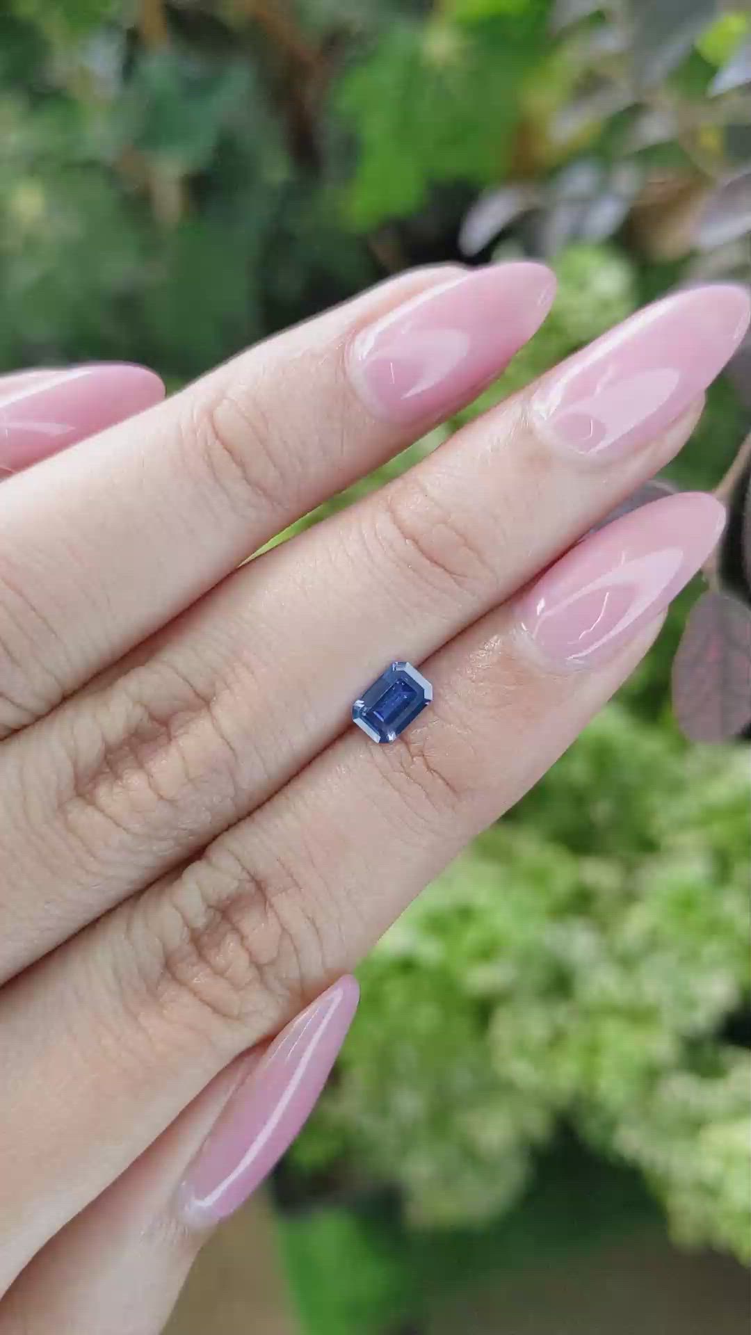 0.57 Ct. Blue Sapphire from Ceylon (Sri Lanka) Size Video