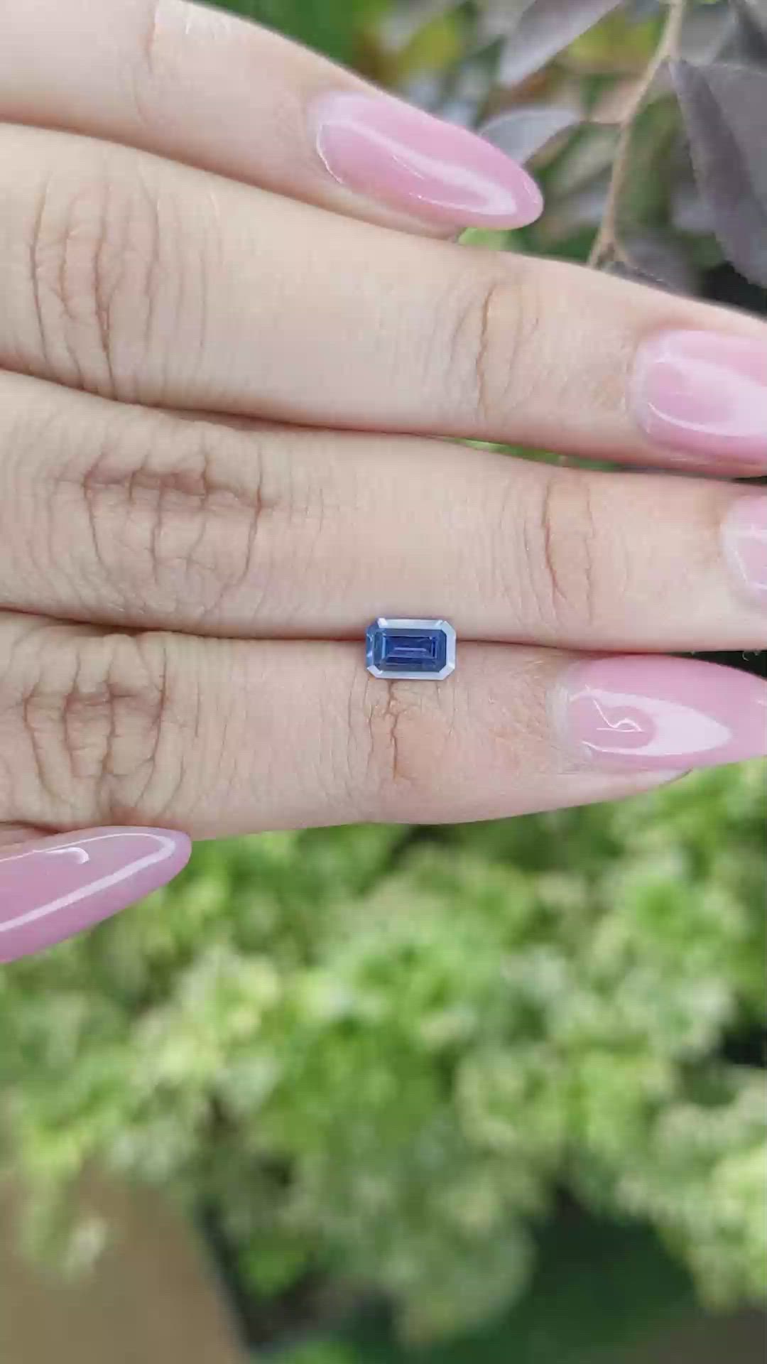 0.57 Ct. Blue Sapphire from Ceylon (Sri Lanka) Size Video