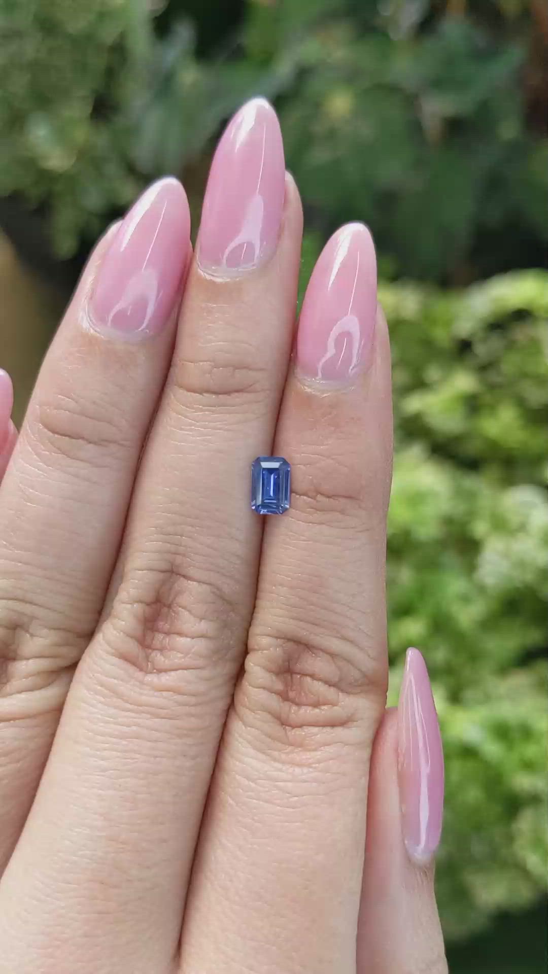 0.57 Ct. Blue Sapphire from Ceylon (Sri Lanka) Size Video