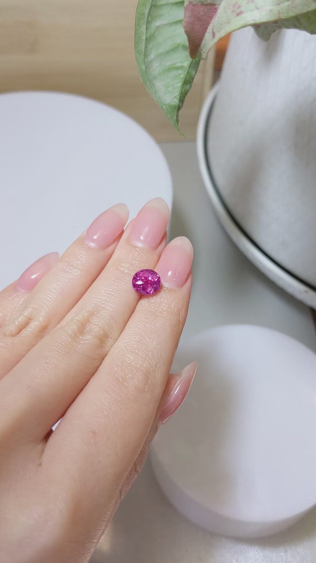 2.97 Ct. Purplish Pink Sapphire from Mozambique Size Video