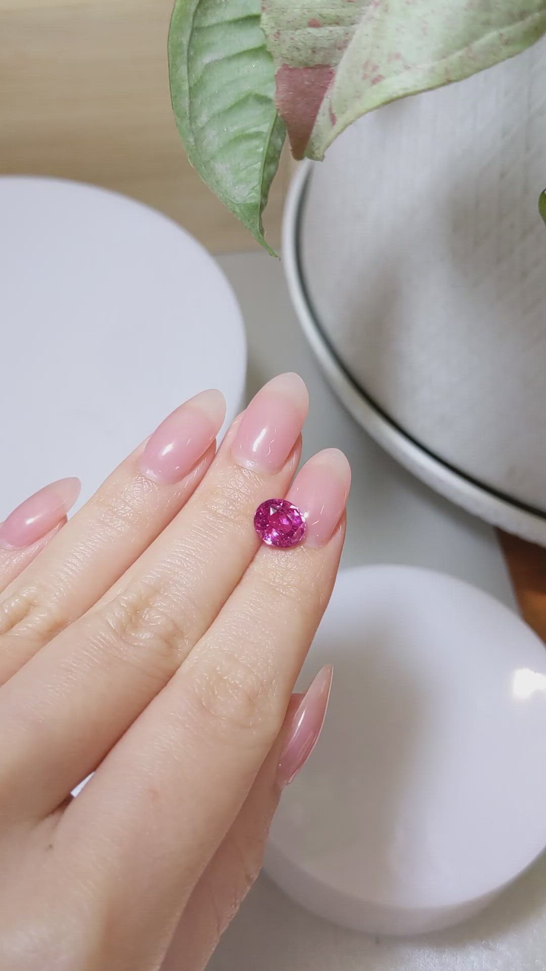3.02 Ct. Pink Sapphire from Ceylon (Sri Lanka) Size Video