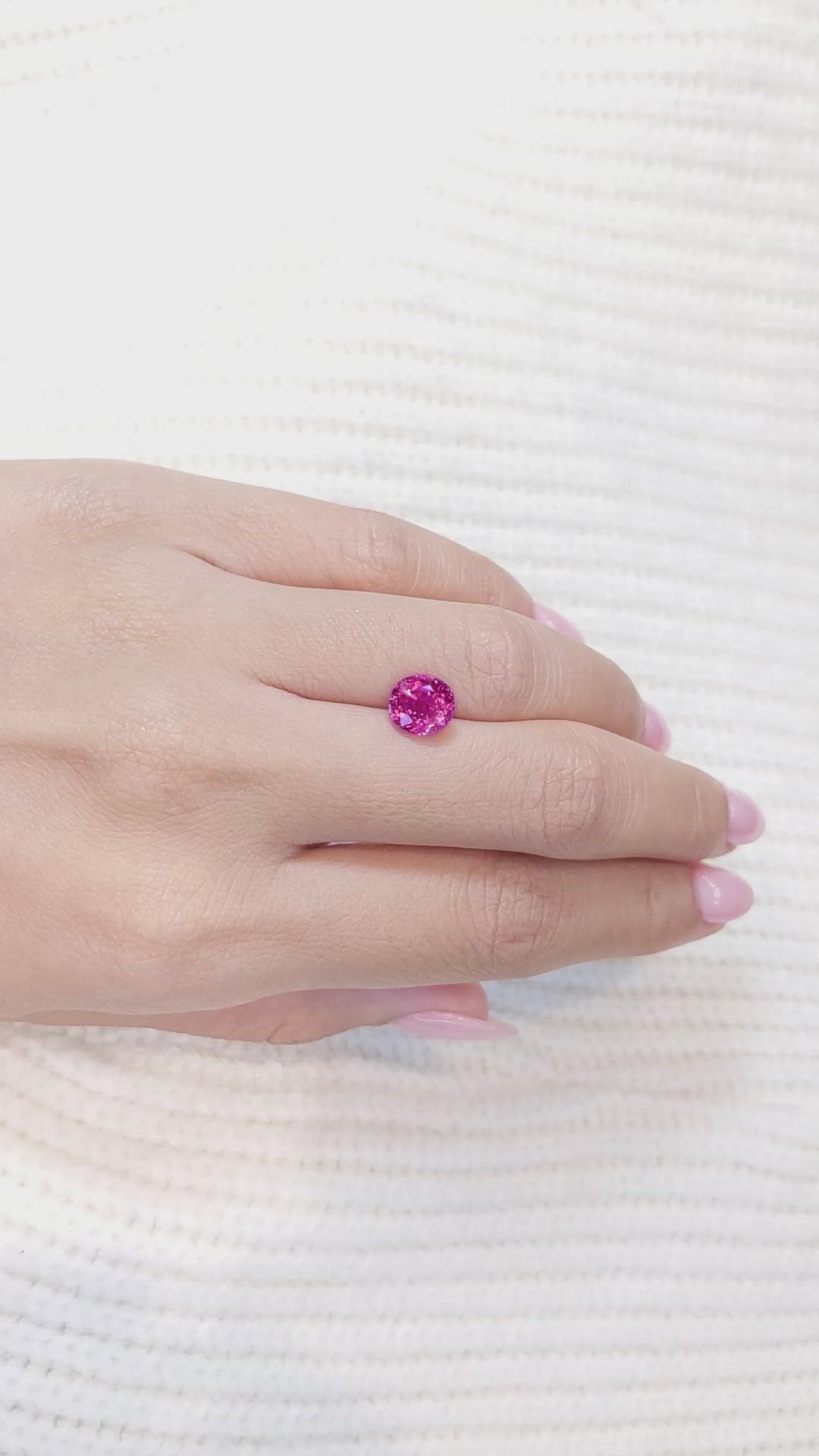 2.45 Ct. Pink Sapphire from Ceylon (Sri Lanka) Size Video
