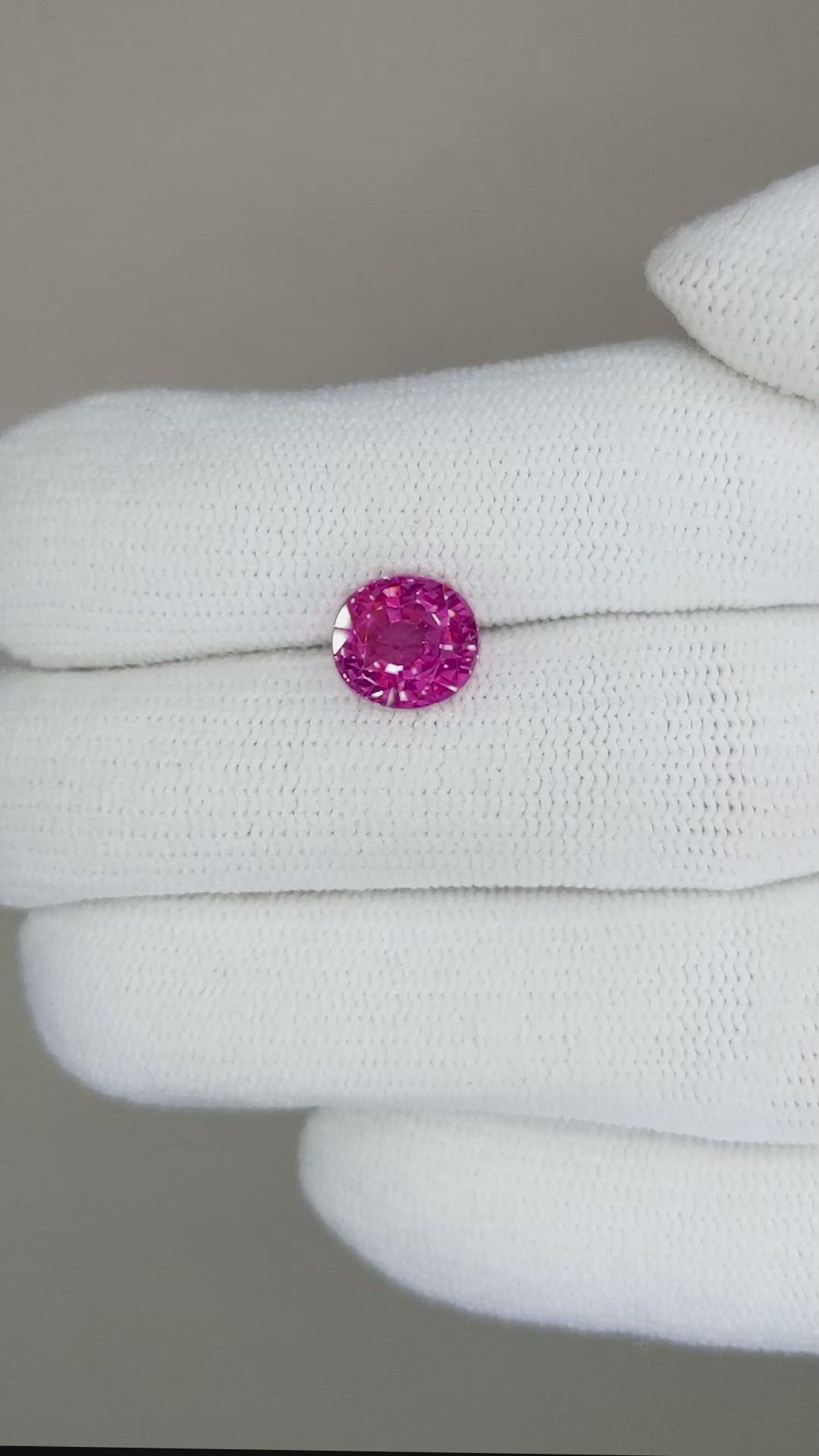 2.45 Ct. Pink Sapphire from Ceylon (Sri Lanka) Size Video