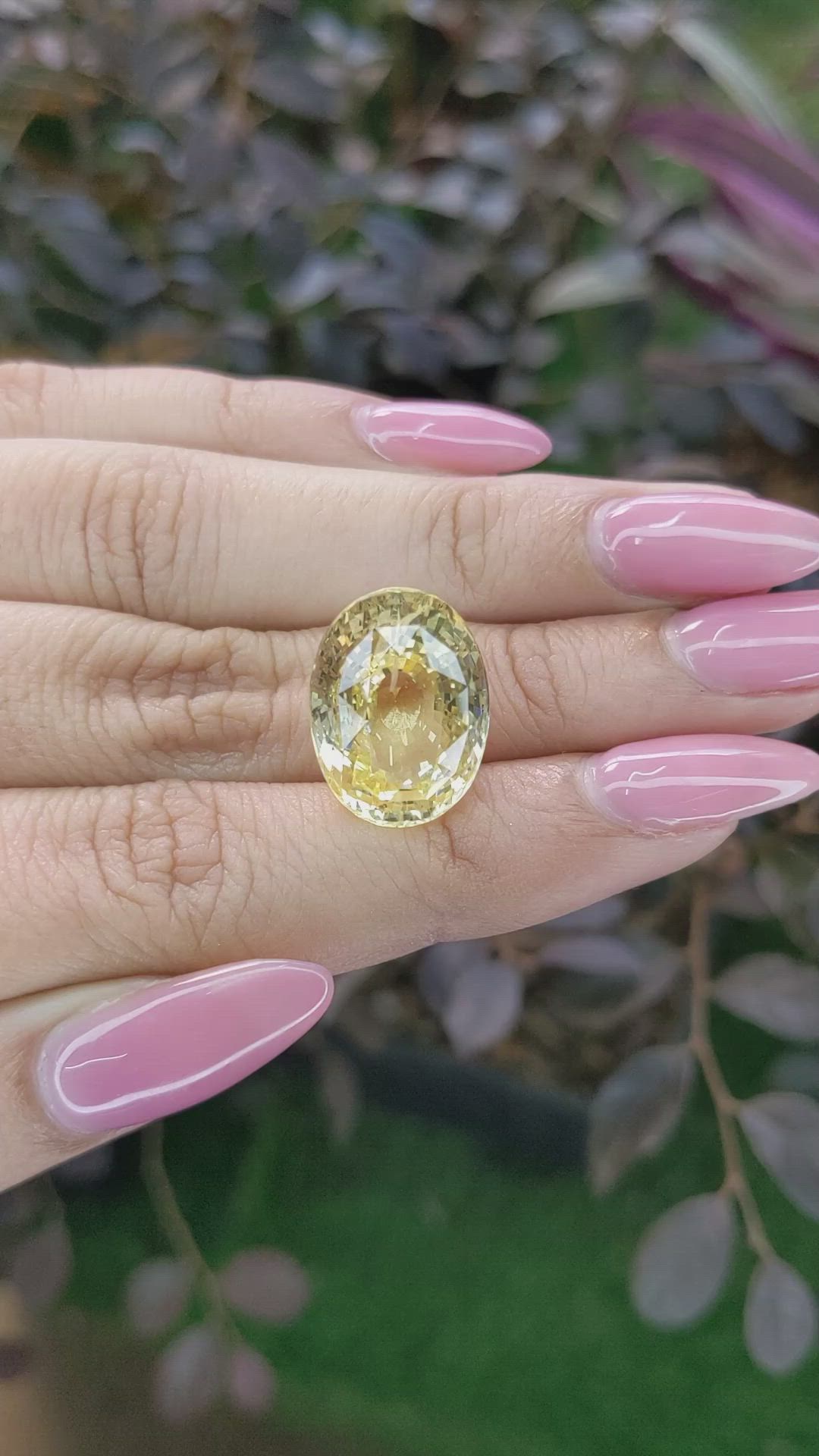 21.50 Ct. Yellow Sapphire from Ceylon (Sri Lanka) Size Video