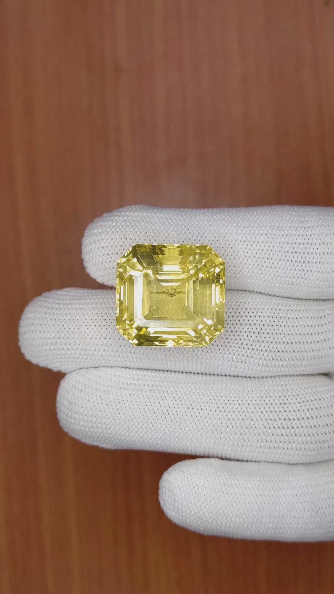 51.03 Ct. Yellow Sapphire from Ceylon (Sri Lanka) Size Video