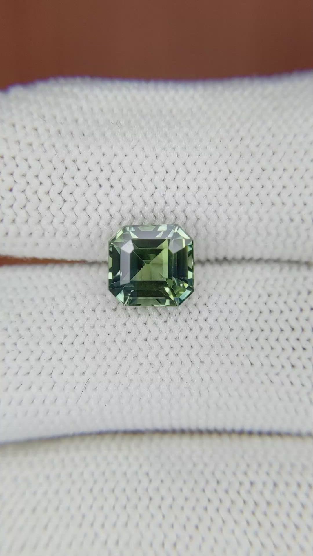 3.11 Ct. Bluish Green Sapphire from Ceylon (Sri Lanka) Size Video