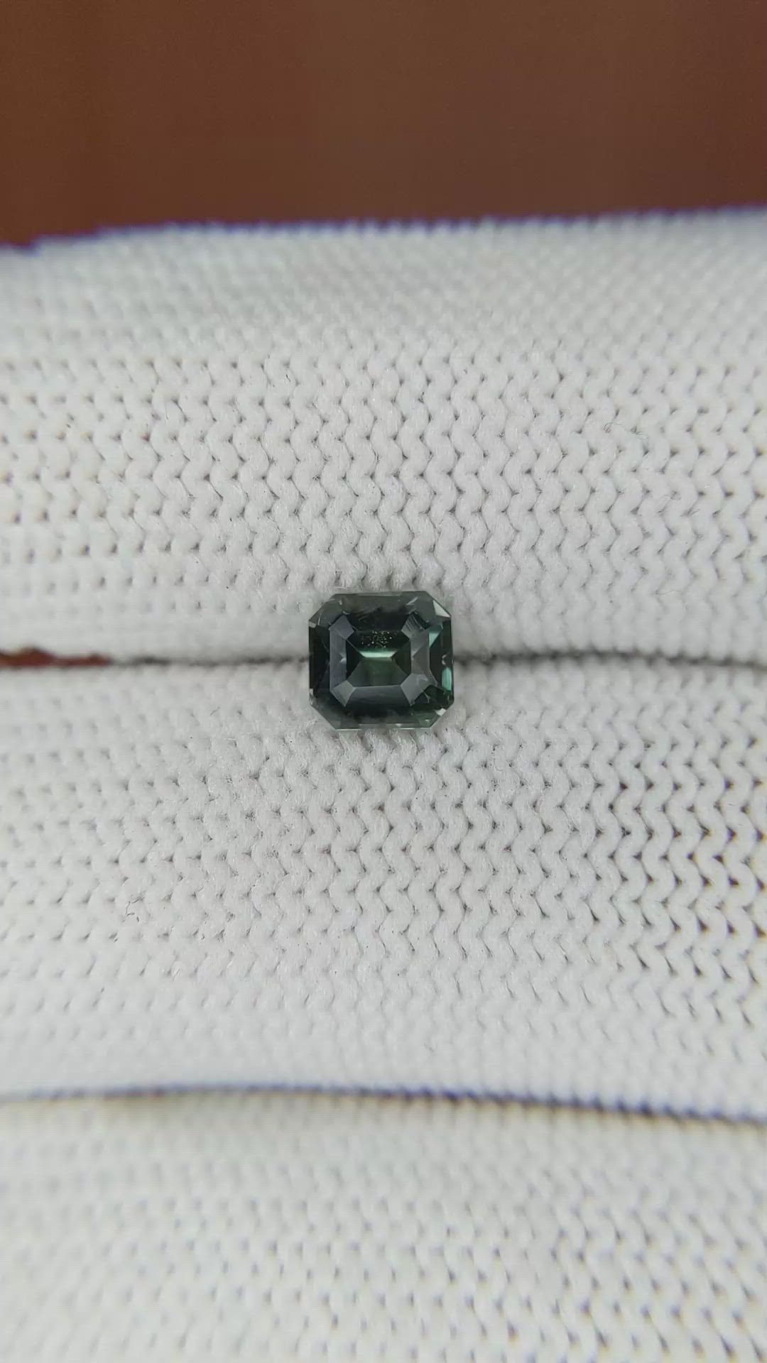 1.06 Ct. Bluish Green Sapphire from Madagascar Size Video