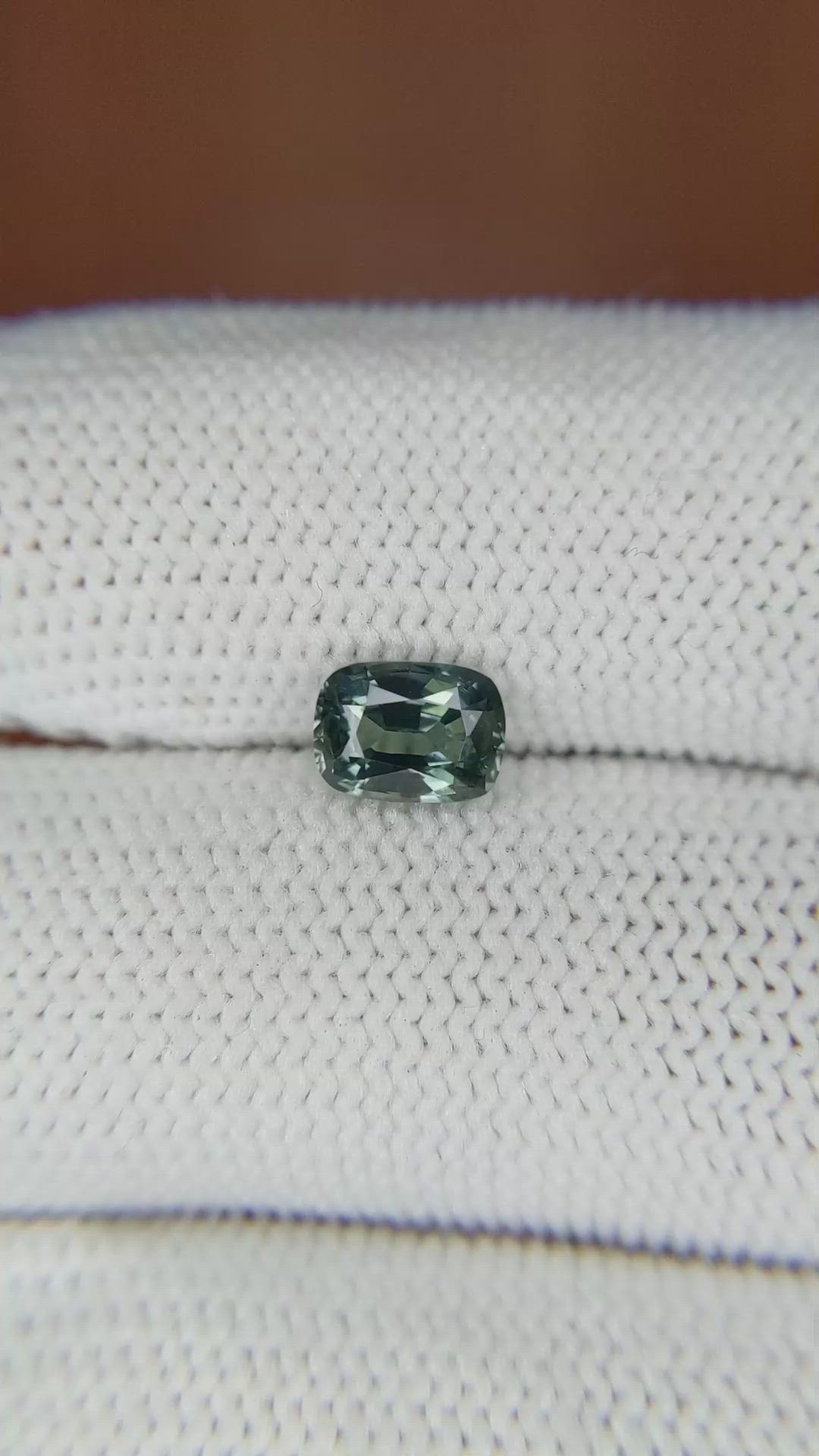 1.18 Ct. Bluish Green Sapphire from Madagascar Size Video