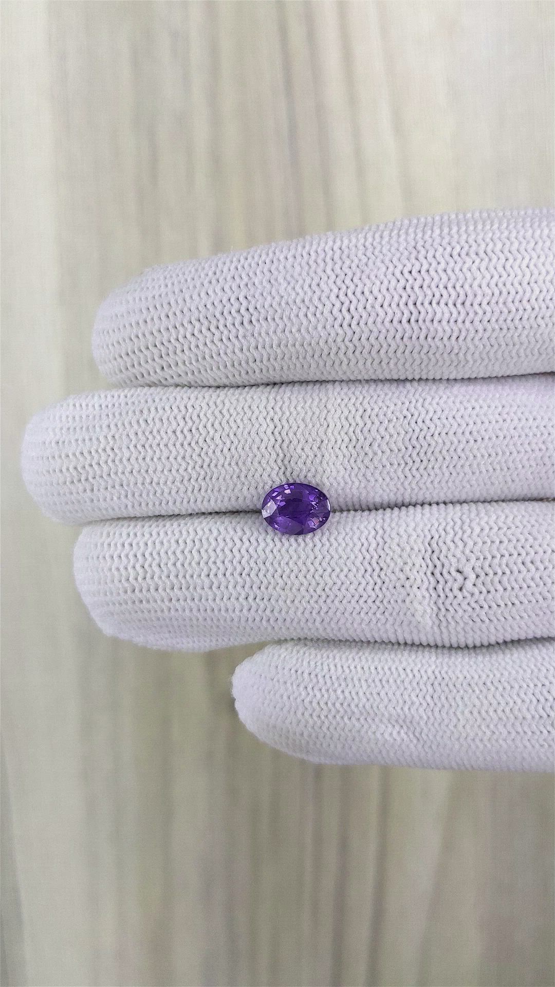 1.78 Ct. Violet Sapphire from Tanzania Size Video