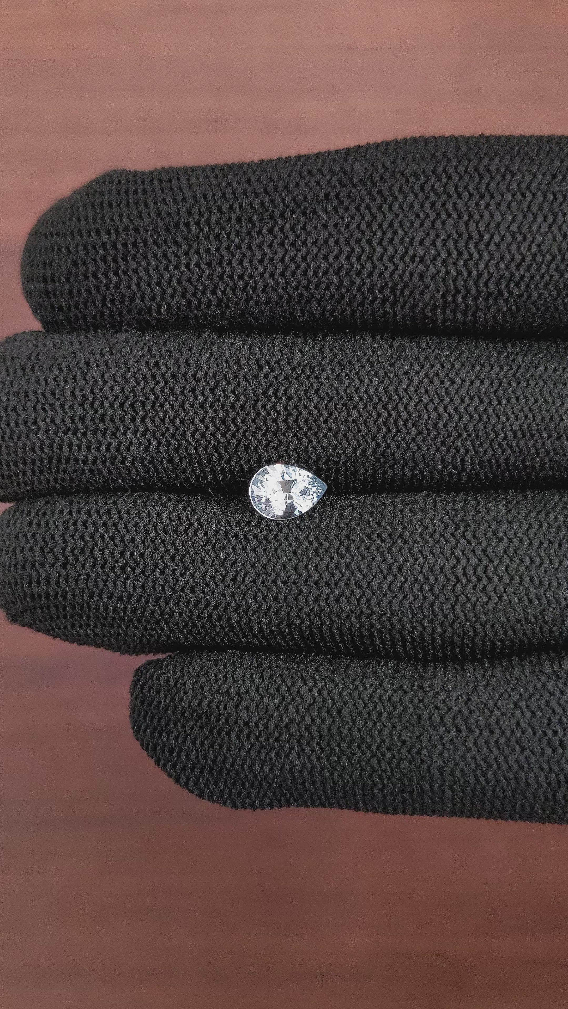 1.14 Ct. White Sapphire from Tanzania Size Video