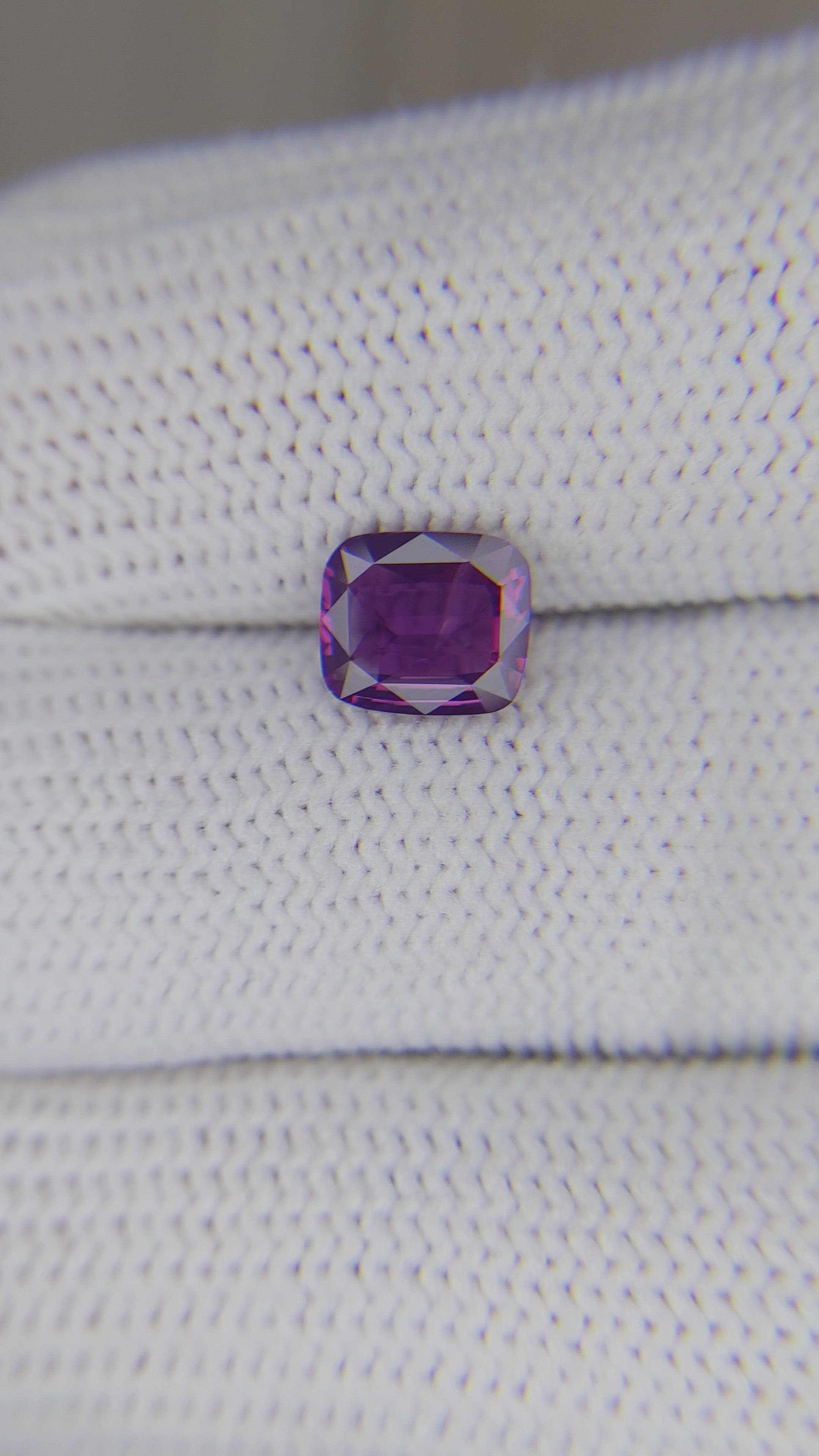 1.52 Ct. Pinkish Purple Sapphire from Tanzania Size Video