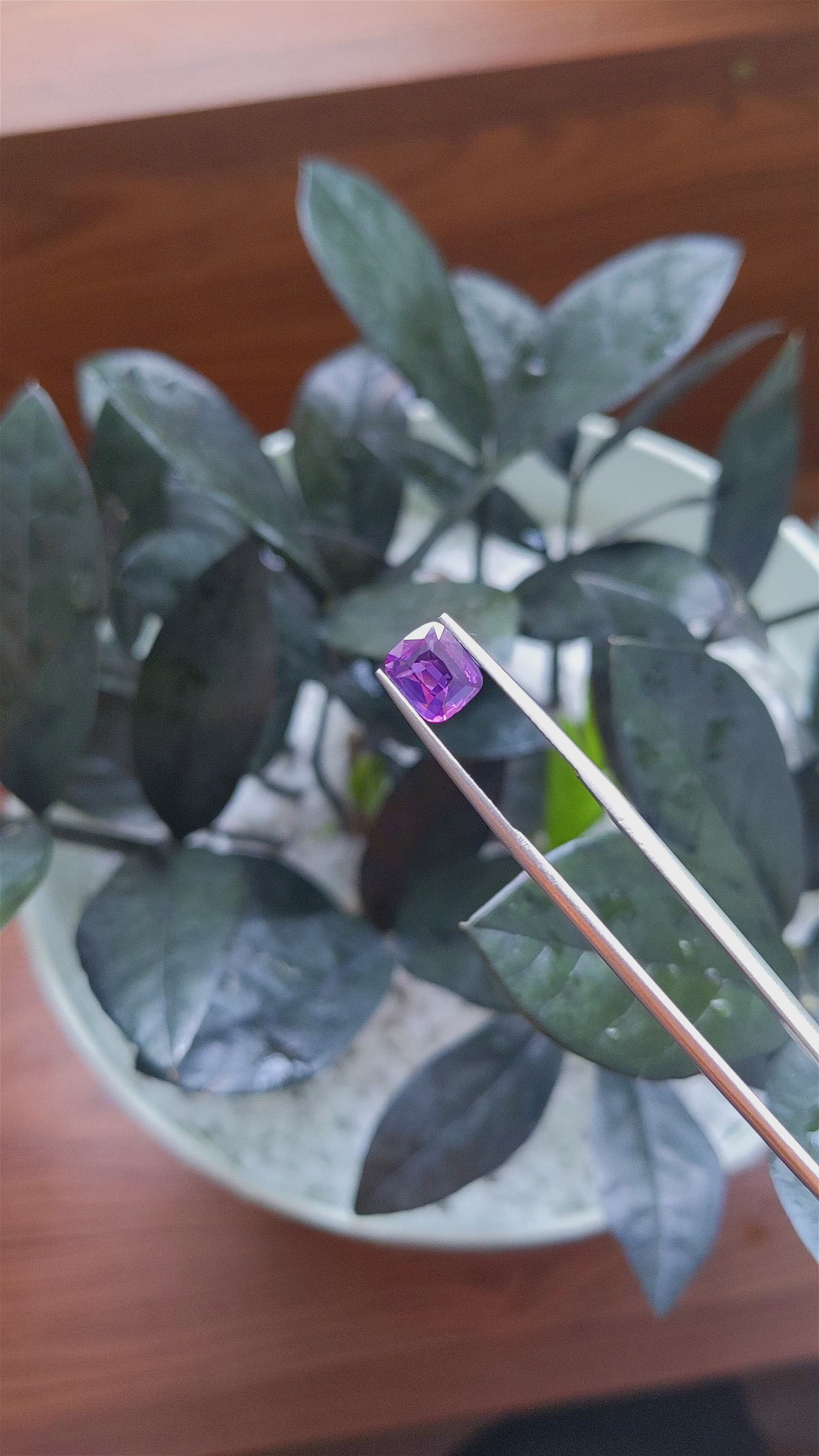 1.52 Ct. Pinkish Purple Sapphire from Tanzania Size Video