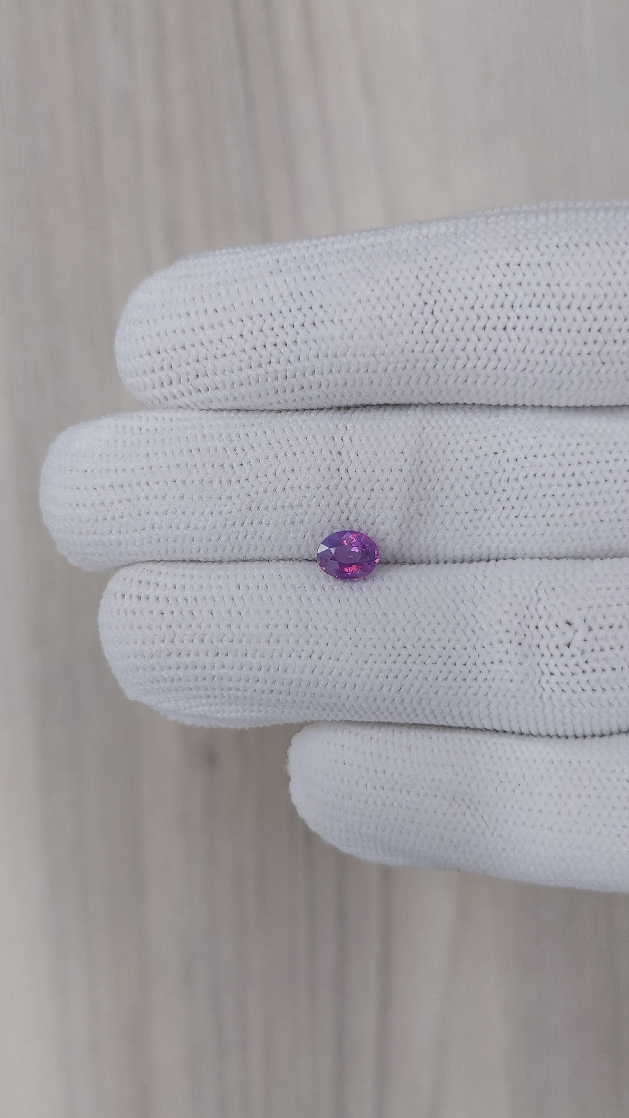 1.04 Ct. Purplish Pink Sapphire from Tanzania Size Video
