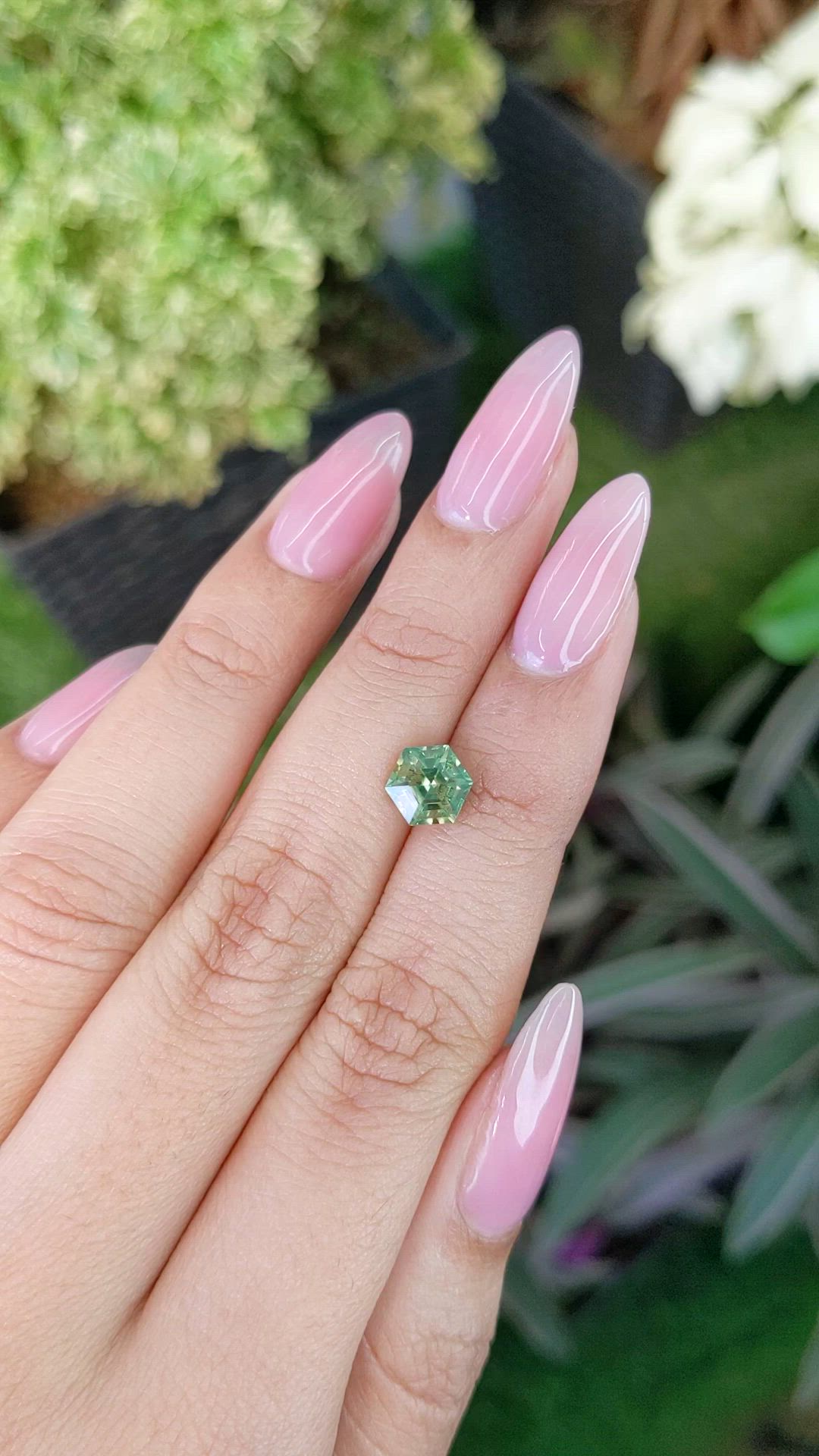 1.93 Ct. Yellowish Green Sapphire from Madagascar Size Video