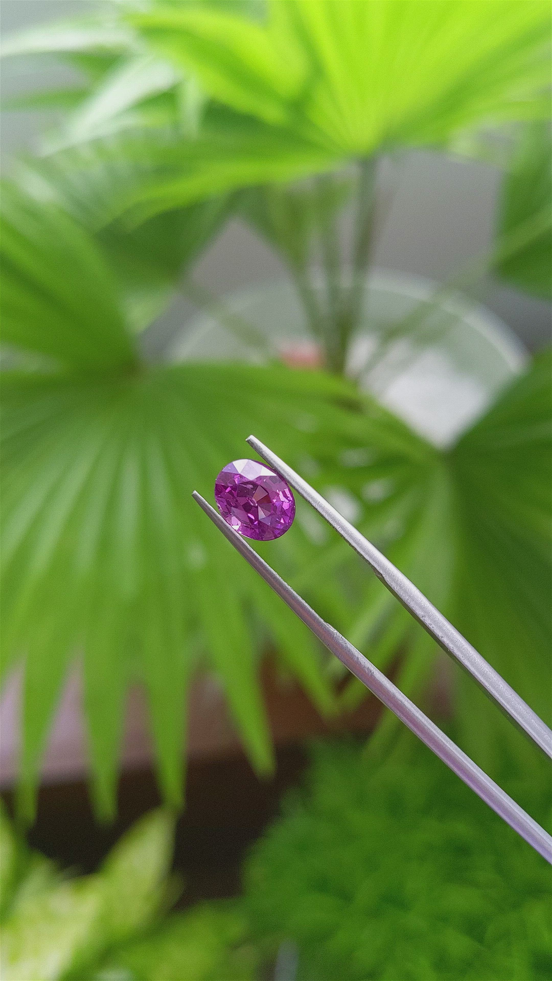 2.11 Ct. Pinkish Purple Sapphire from Tanzania Size Video