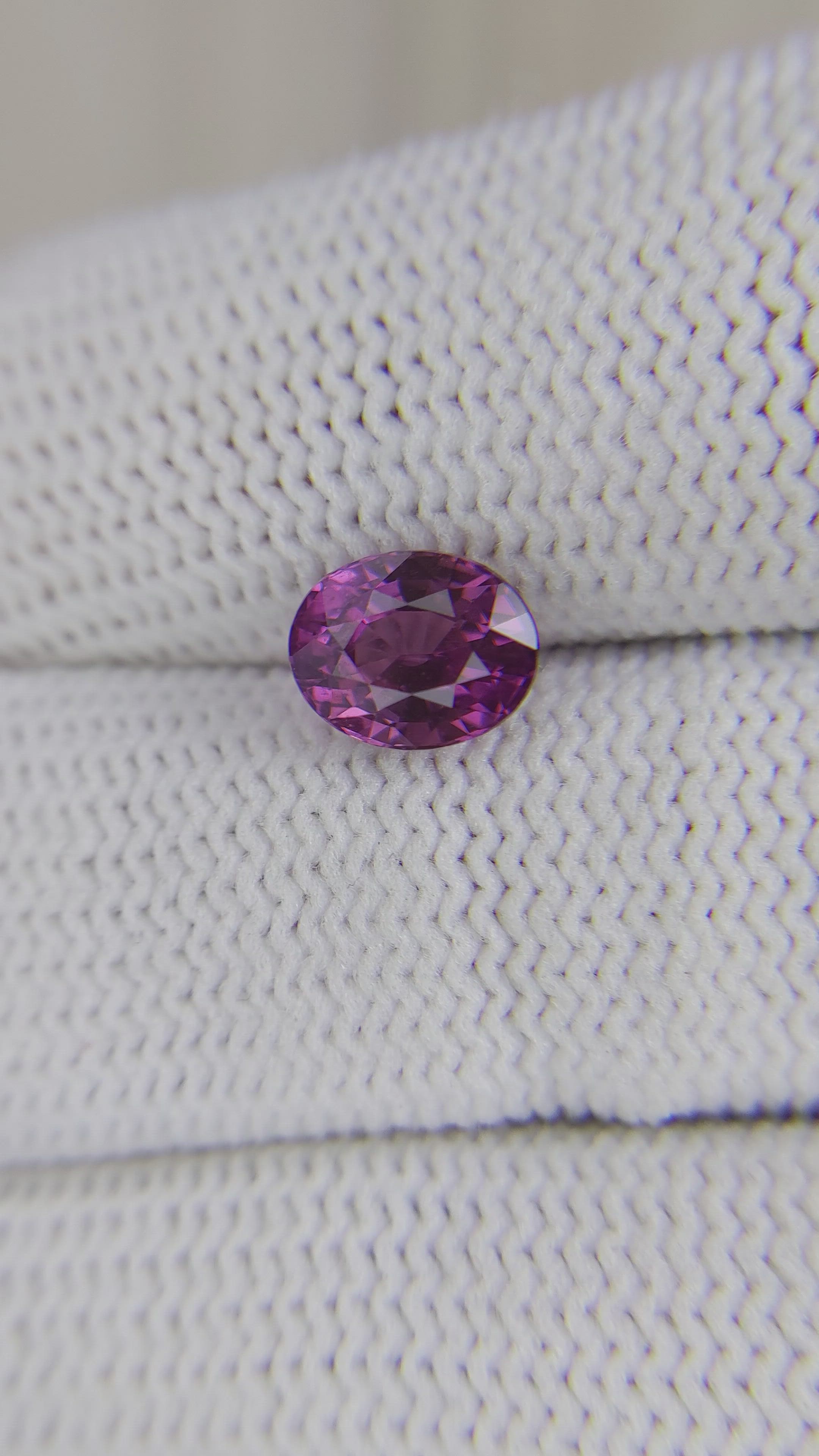 2.11 Ct. Pinkish Purple Sapphire from Tanzania Size Video