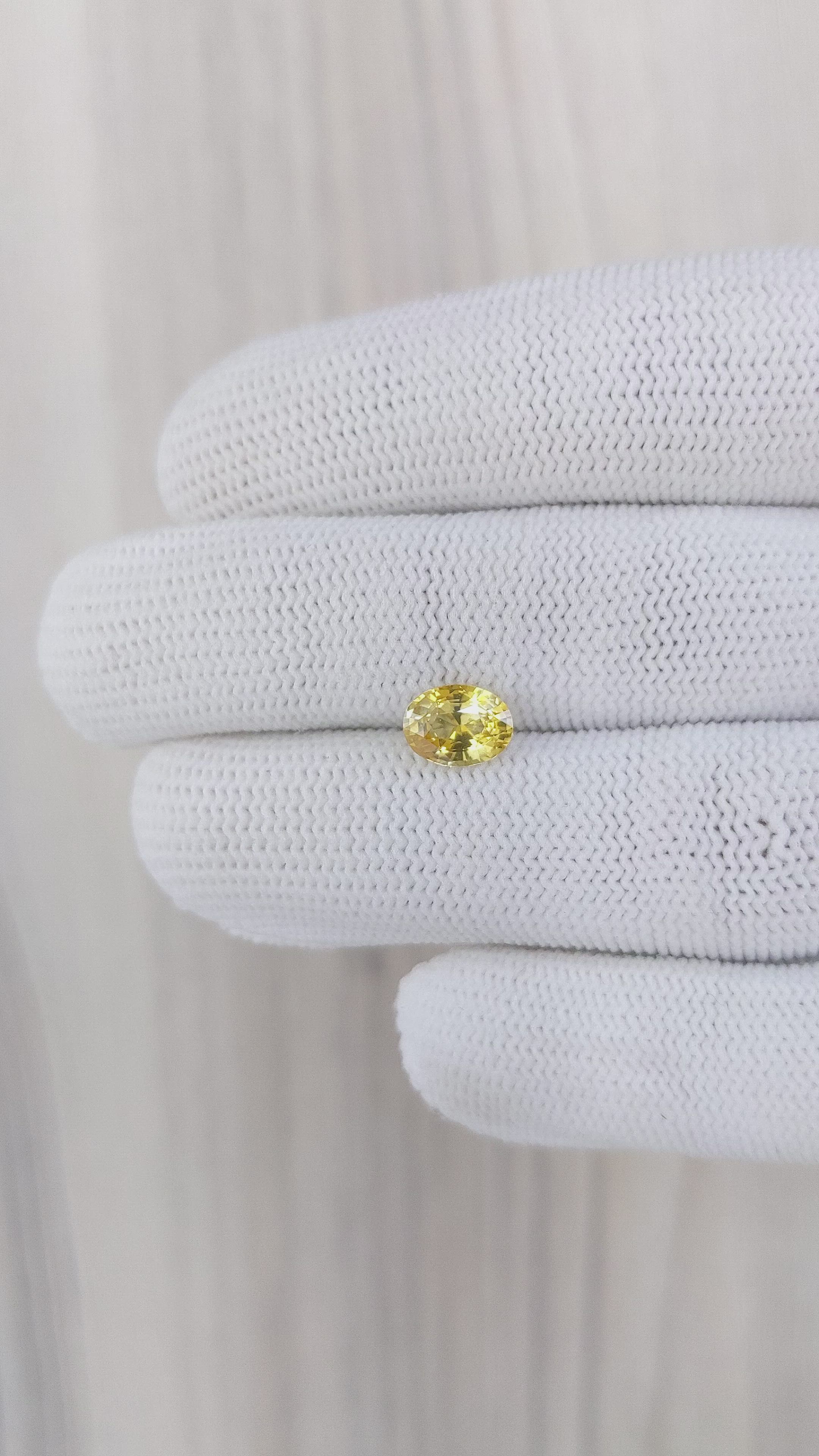 1.64 Ct. Yellow Sapphire from Tanzania Size Video