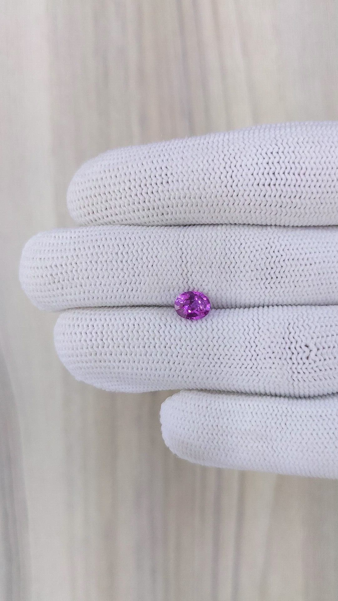 1.05 Ct. Pinkish Purple Sapphire from Tanzania Size Video