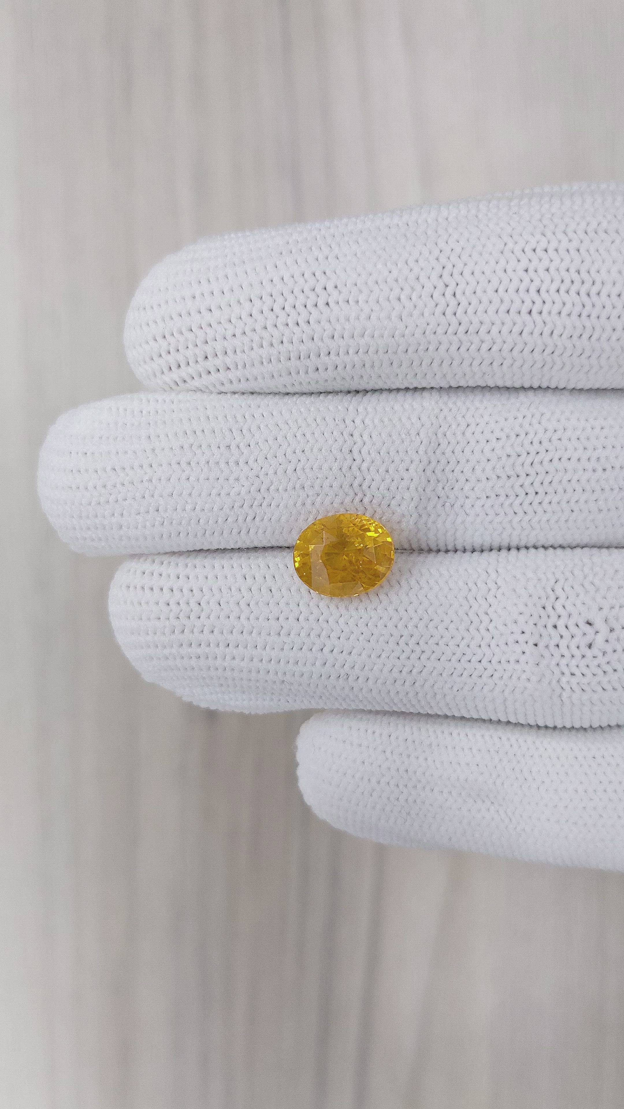 4.07 Ct. Orangish Yellow Sapphire from Tanzania Size Video