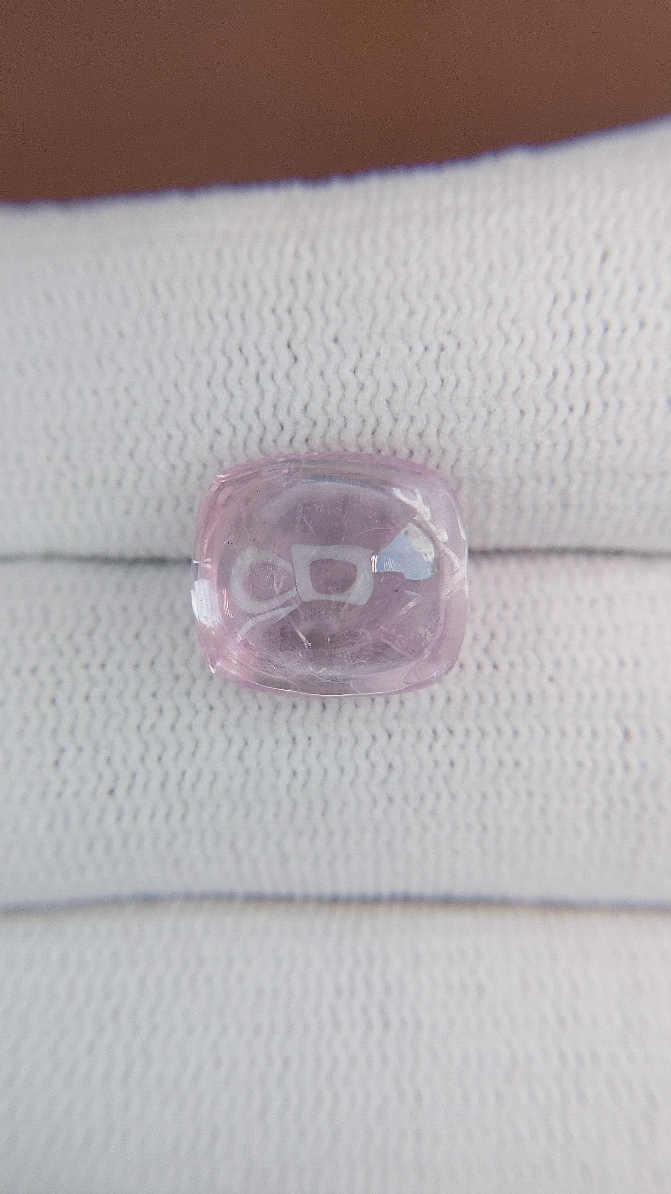 10.15 Ct. Pink Cabochon Sapphire from Ceylon (Sri Lanka) Size Video