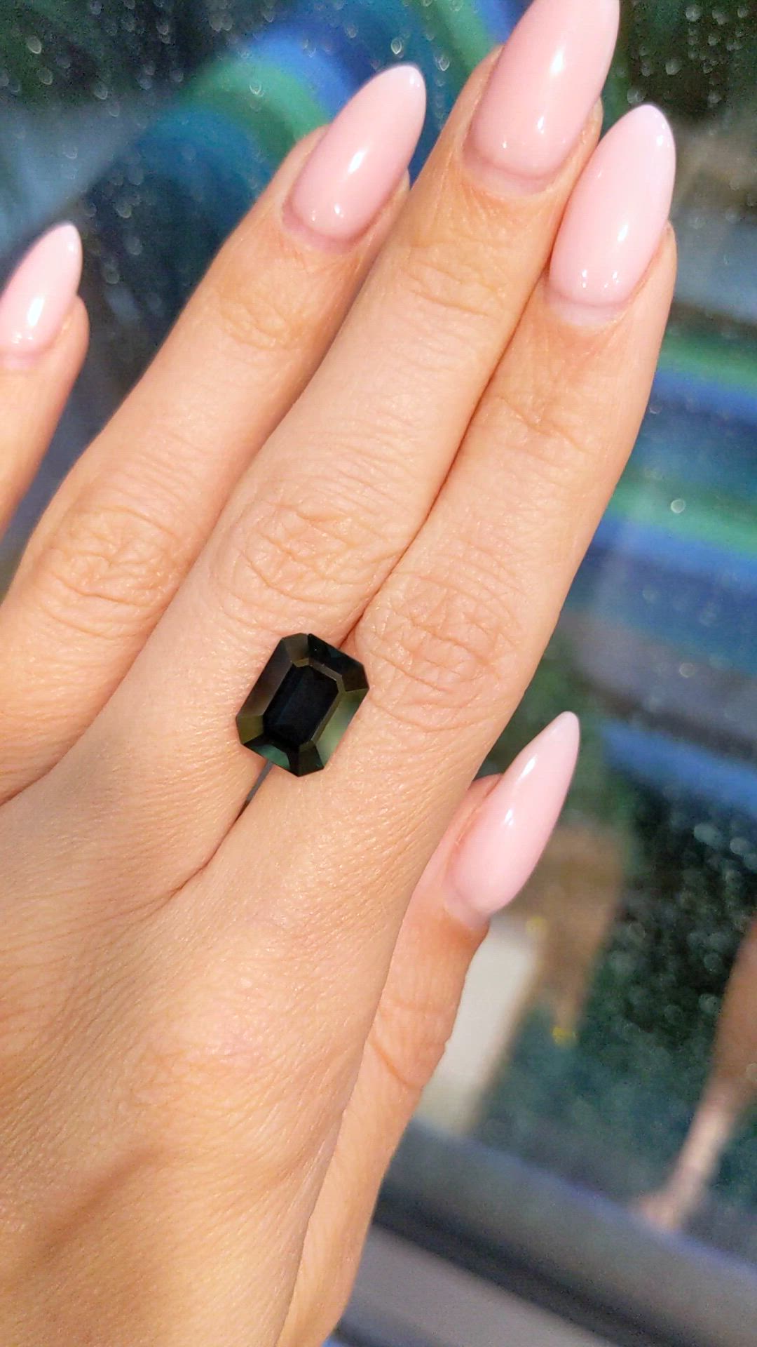 4.18 Ct. Greenish Blue Sapphire from Australia Size Video