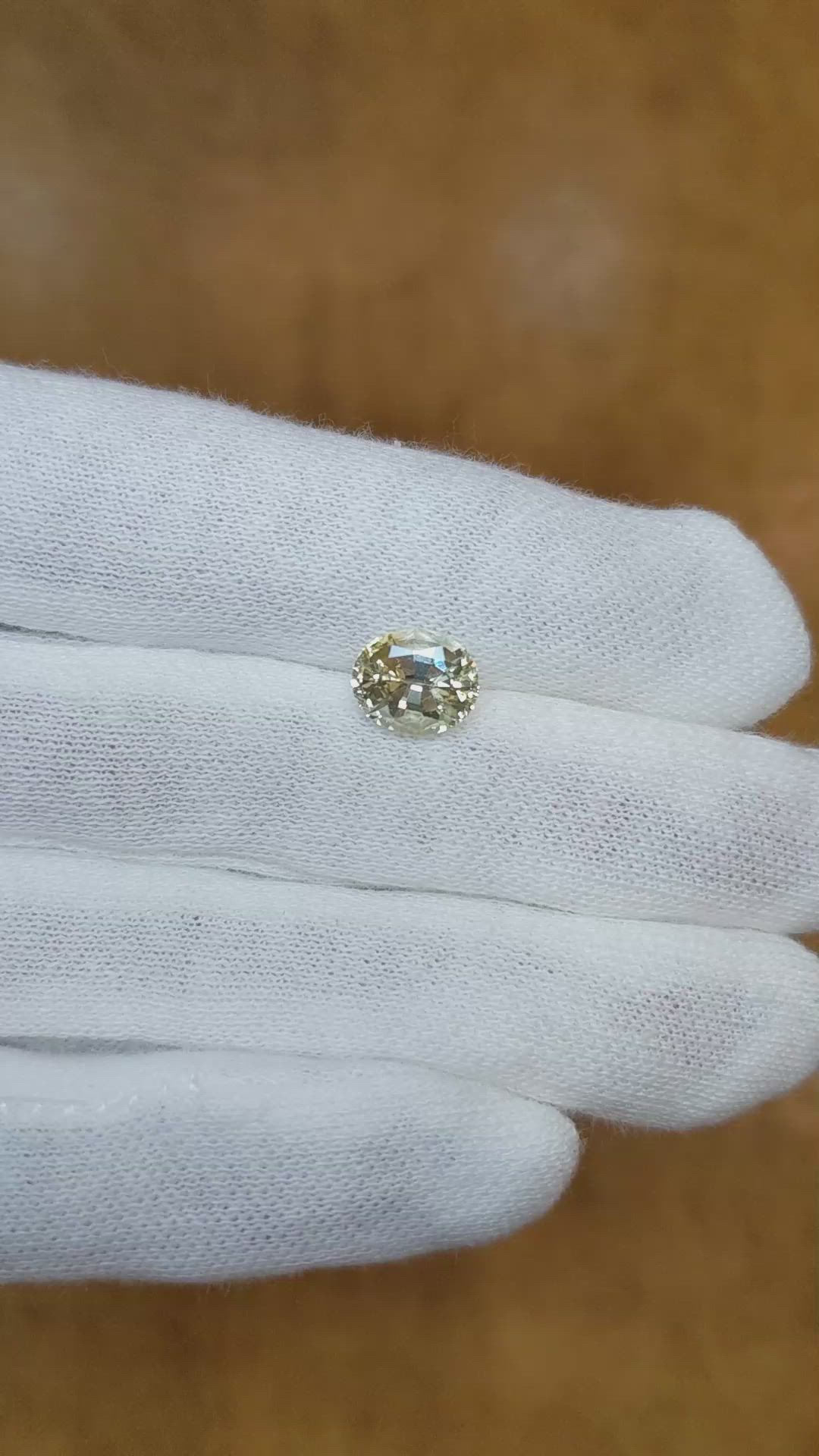 2.41 Ct. Yellow Sapphire from Ceylon (Sri Lanka) Size Video