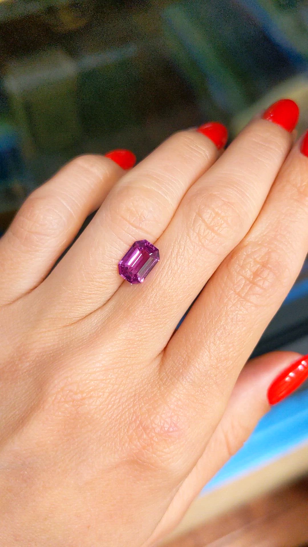 2.28 Ct. Purplish Pink Sapphire from Ceylon (Sri Lanka) Size Video