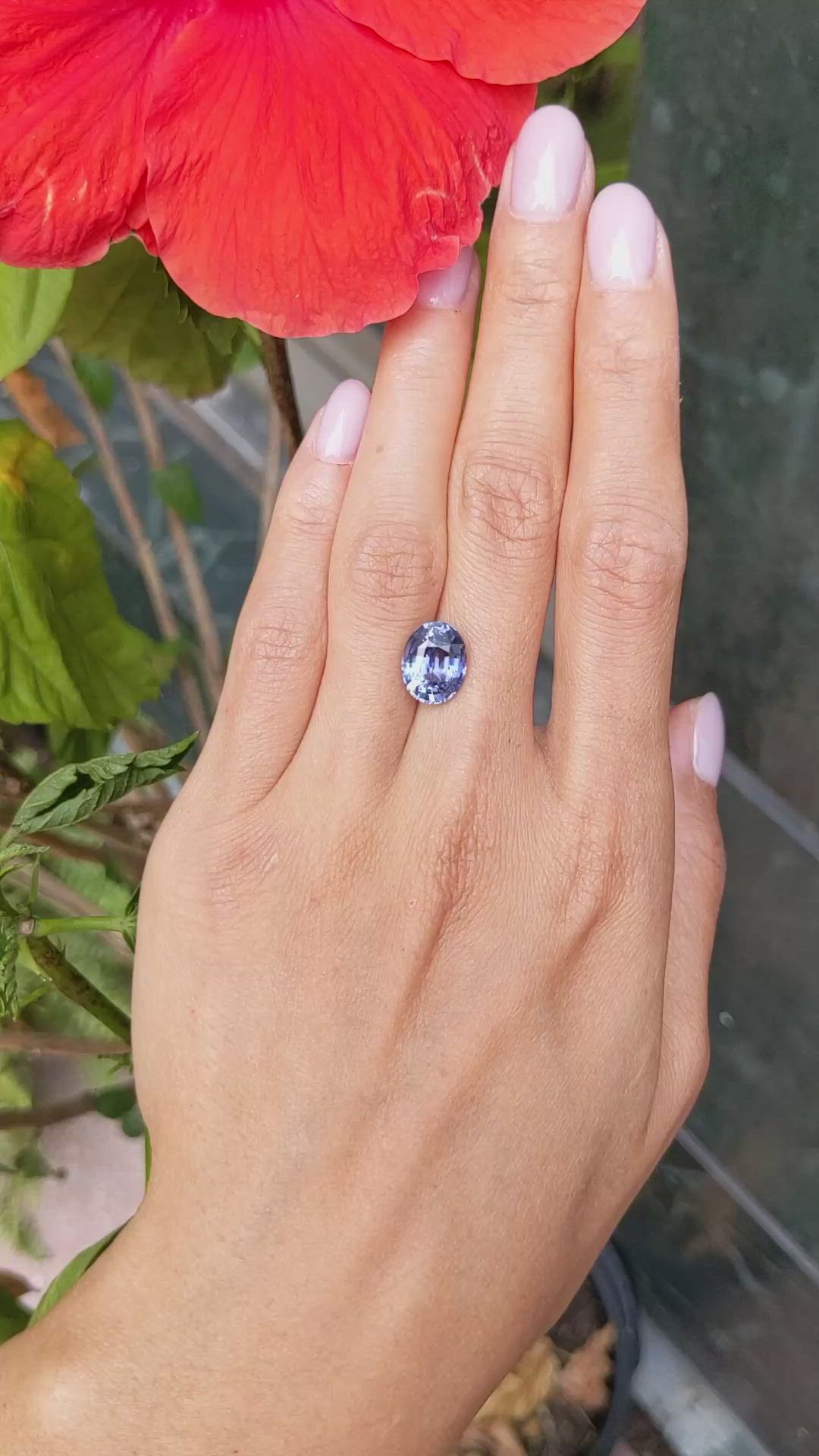 5.04 Ct. Color Change Sapphire from Madagascar Size Video