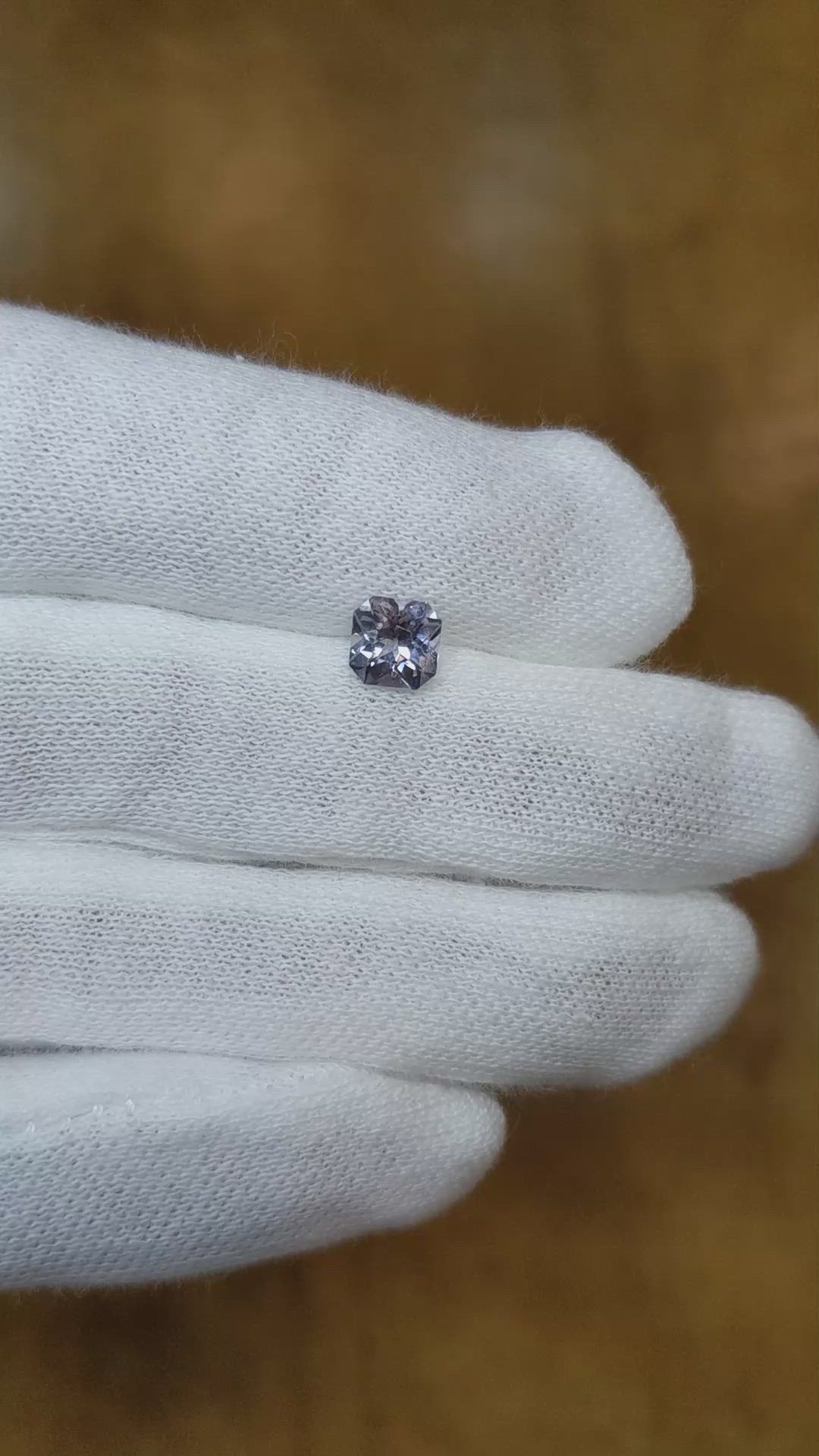 0.96 Ct. Grey Sapphire from Burma (Myanmar) Size Video