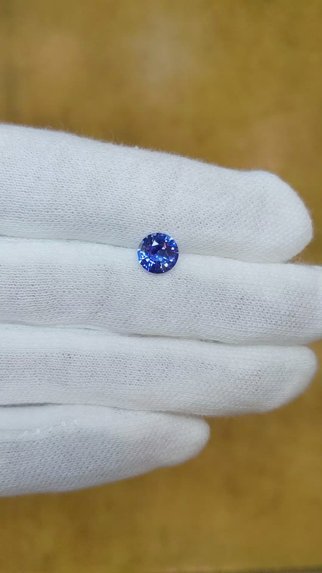 1.36 Ct. Blue Sapphire from Ceylon (Sri Lanka) Size Video