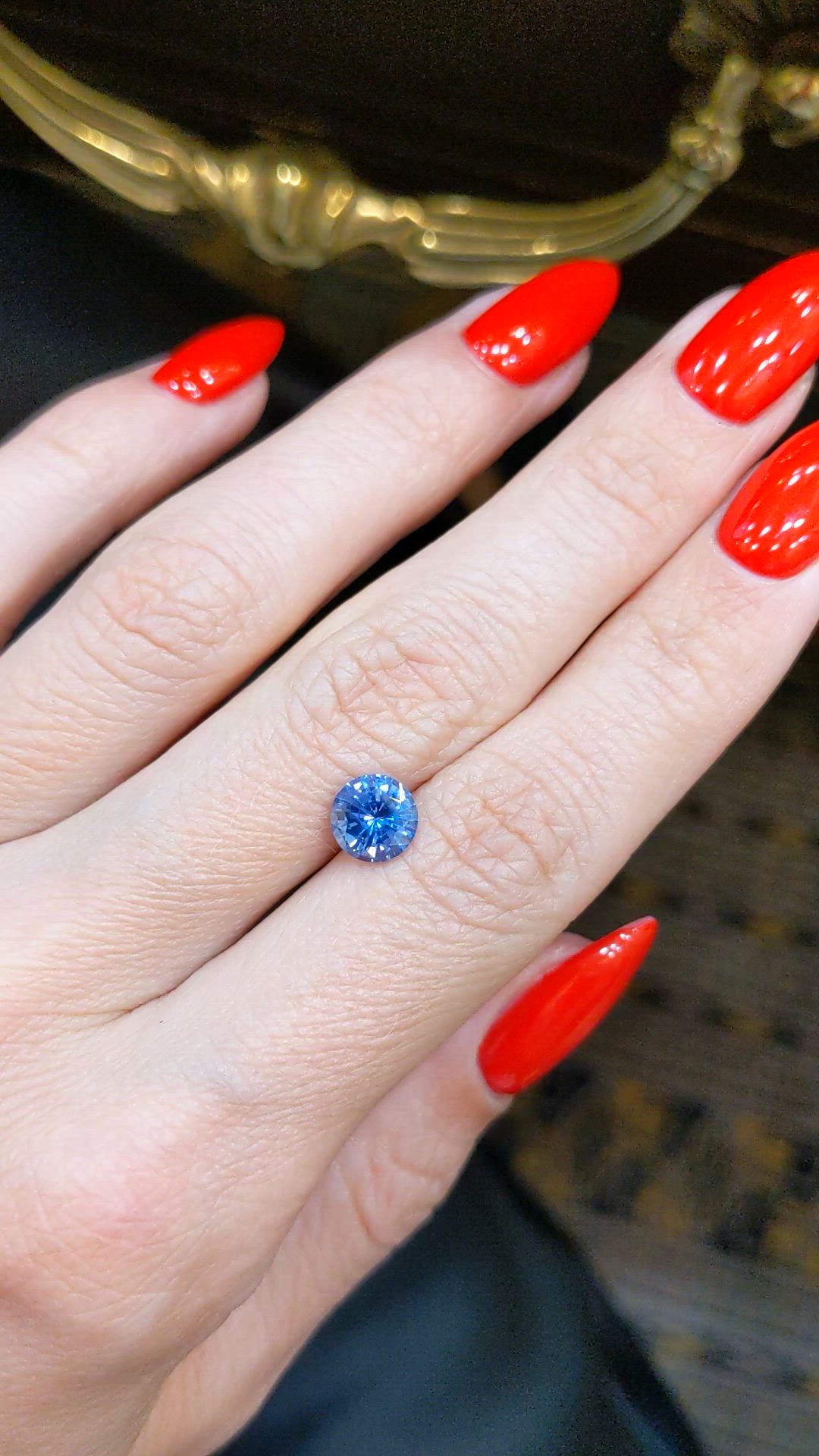 1.49 Ct. Blue Sapphire from Ceylon (Sri Lanka) Size Video