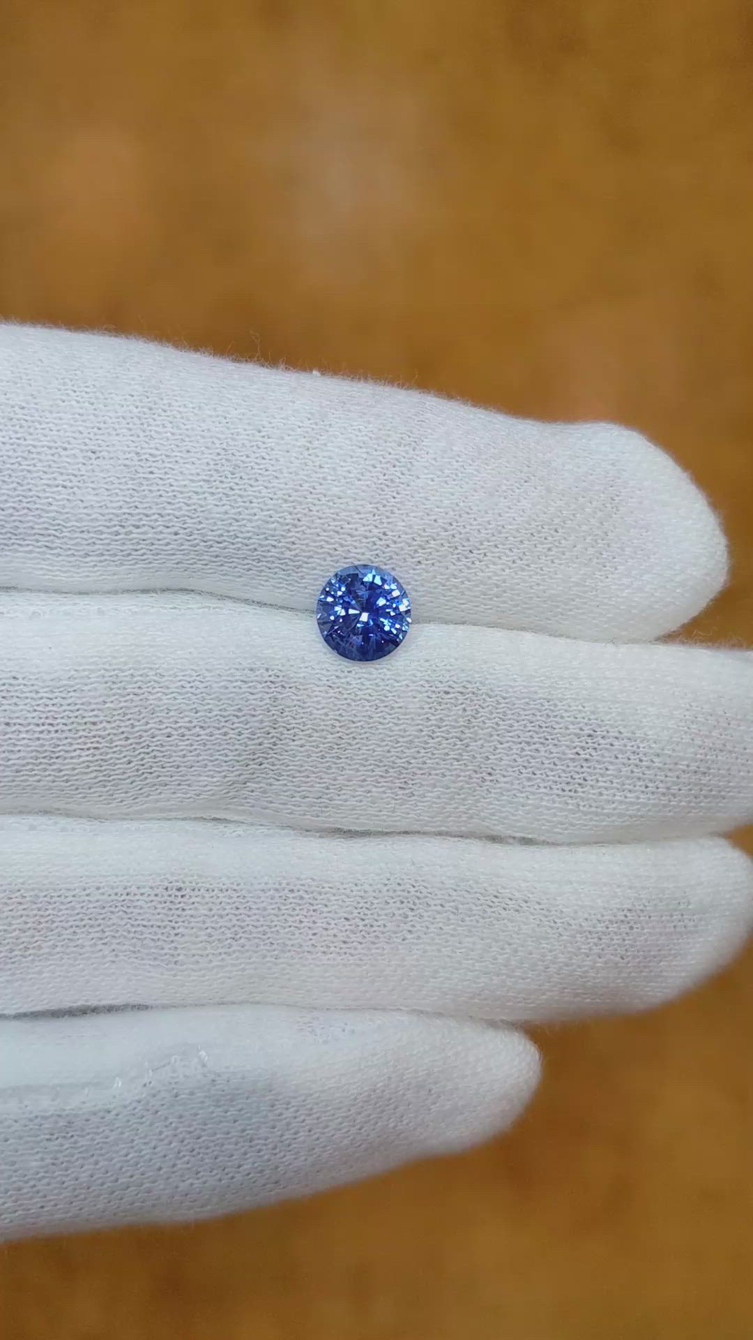 1.52 Ct. Blue Sapphire from Ceylon (Sri Lanka) Size Video