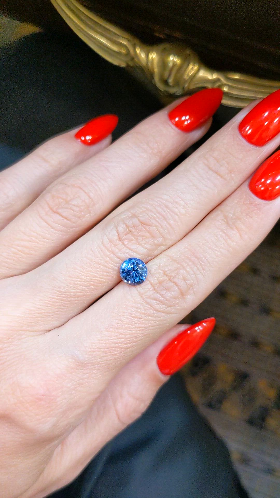 1.61 Ct. Blue Sapphire from Ceylon (Sri Lanka) Size Video