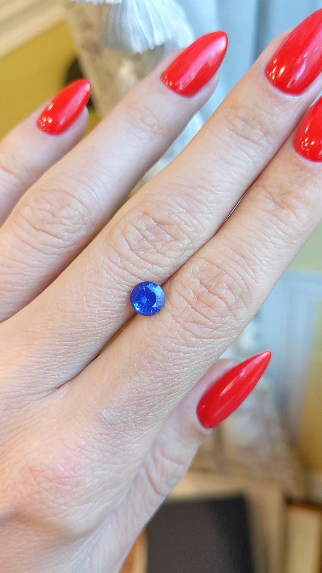 1.08 Ct. Blue Sapphire from Ceylon (Sri Lanka) Size Video