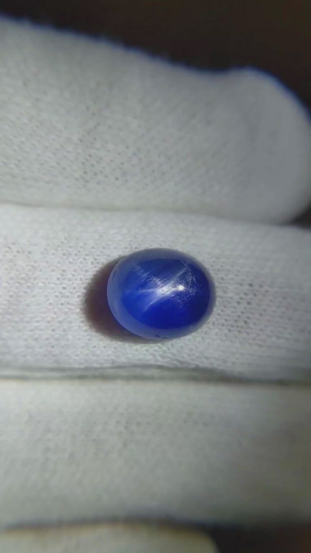 5.36 Ct. Blue Star Sapphire from Ceylon (Sri Lanka) Size Video