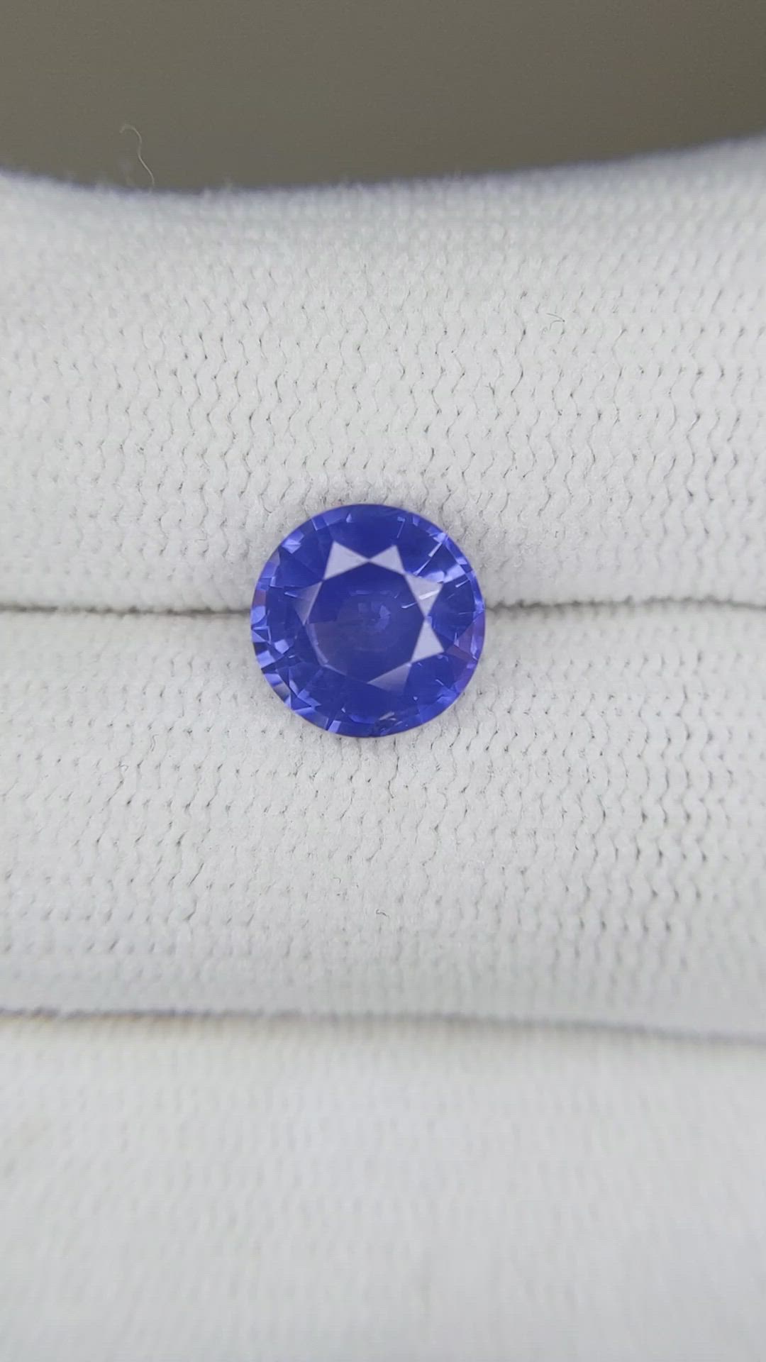 2.12 Ct. Blue Sapphire from Ceylon (Sri Lanka) Size Video