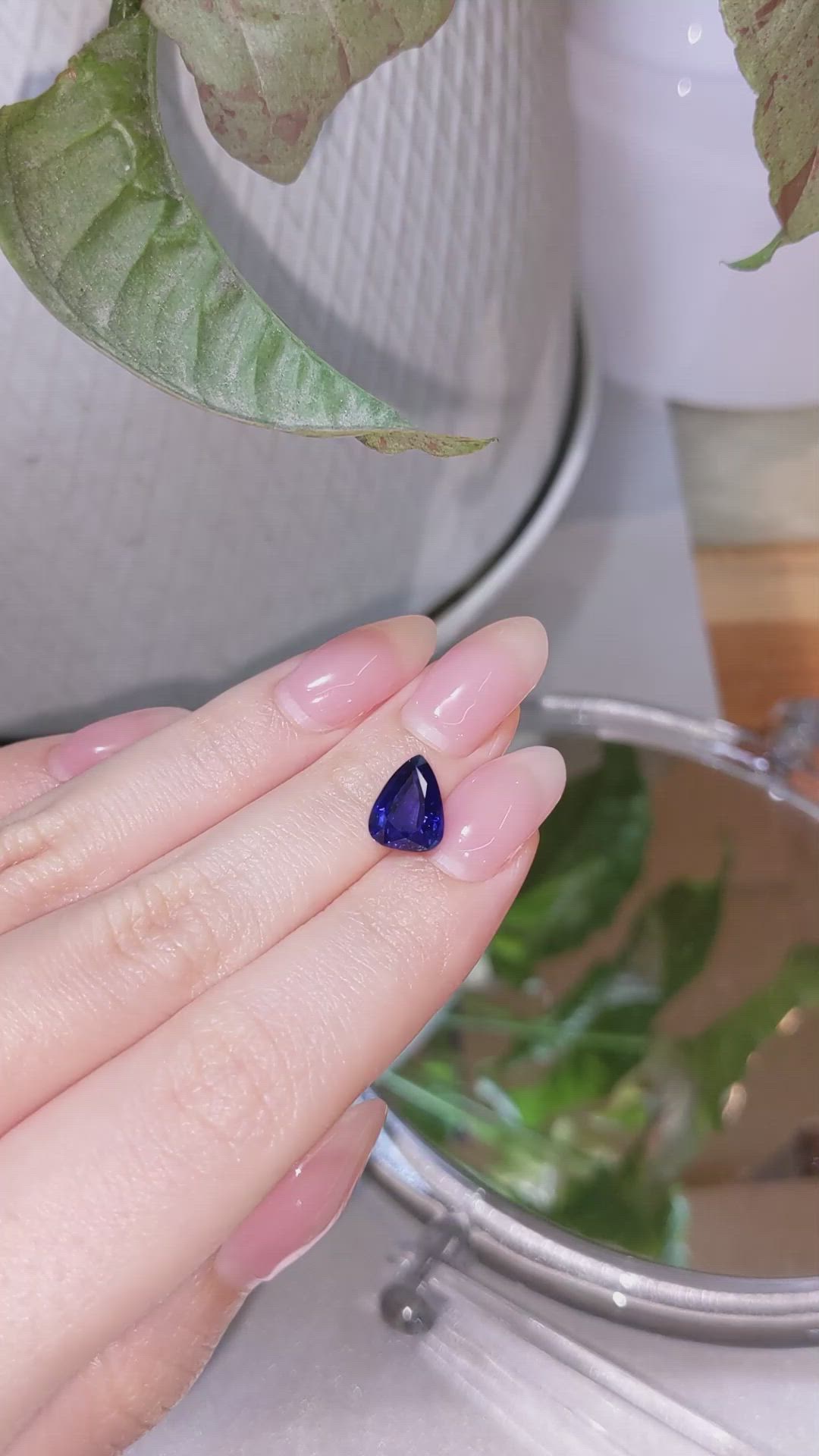 3.07 Ct. Blue Sapphire from Ceylon (Sri Lanka) Size Video