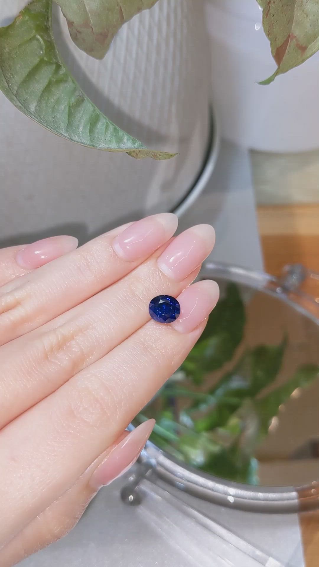 3.07 Ct. Blue Sapphire from Madagascar Size Video