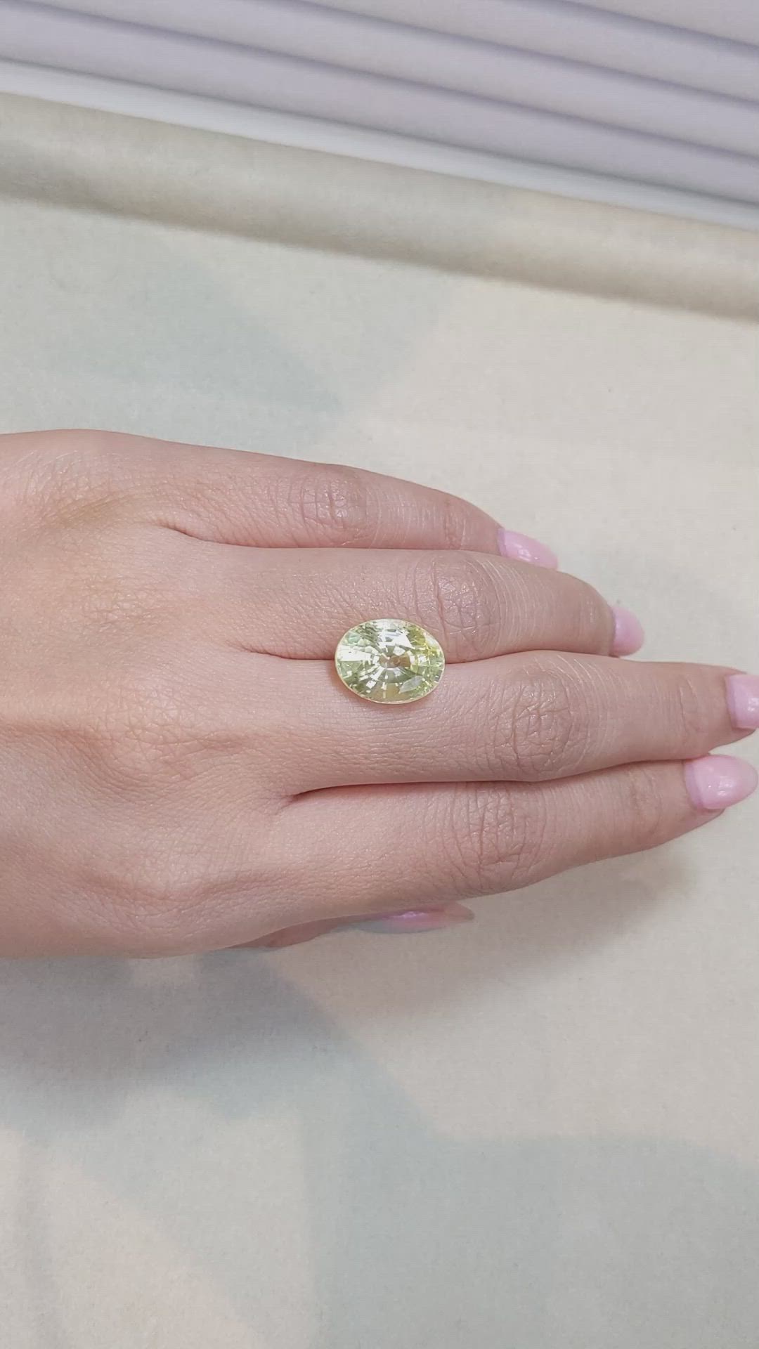 10.13 Ct. Yellow Sapphire from Ceylon (Sri Lanka) Size Video
