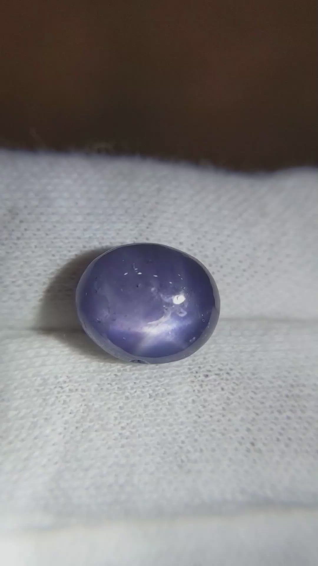 11.71 Ct. Purplish Blue Star Sapphire from Ceylon (Sri Lanka) Size Video