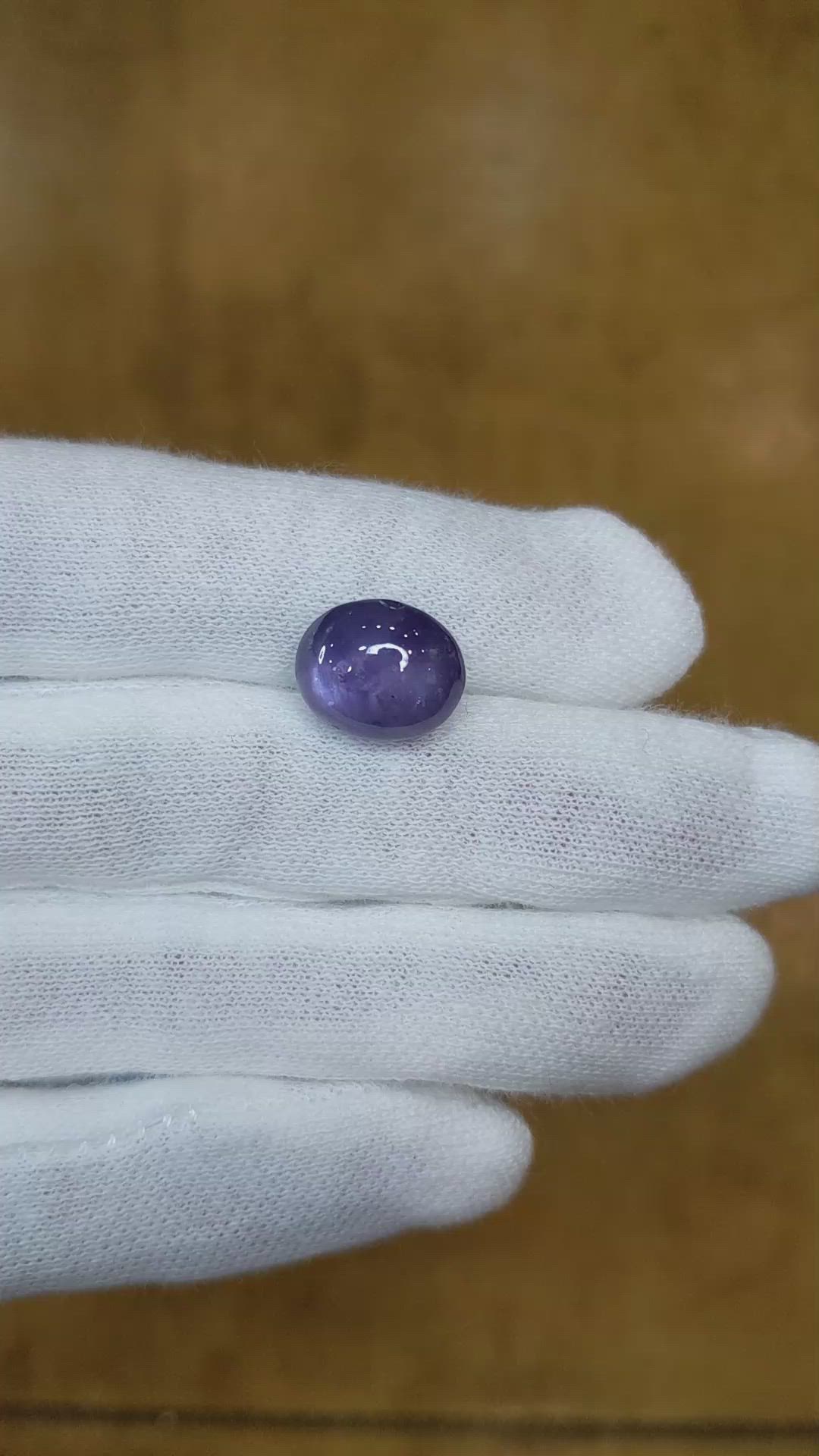 11.71 Ct. Purplish Blue Star Sapphire from Ceylon (Sri Lanka) Size Video