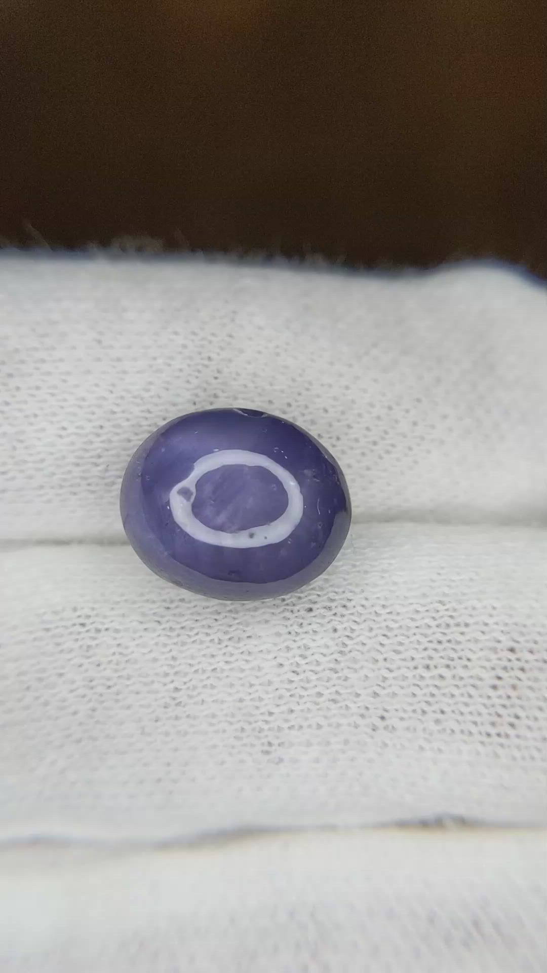11.71 Ct. Purplish Blue Star Sapphire from Ceylon (Sri Lanka) Size Video