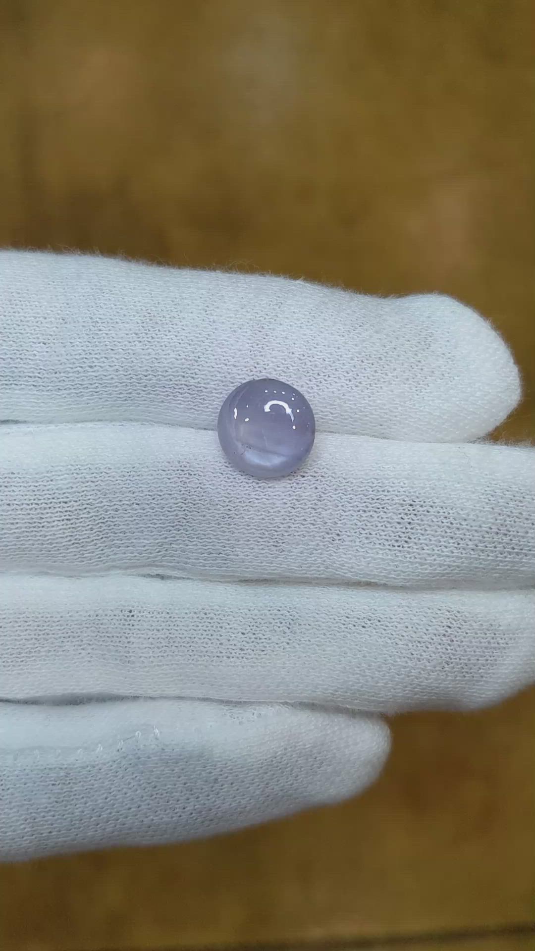 4.97 Ct. Bluish Grey Star Sapphire from Ceylon (Sri Lanka) Size Video