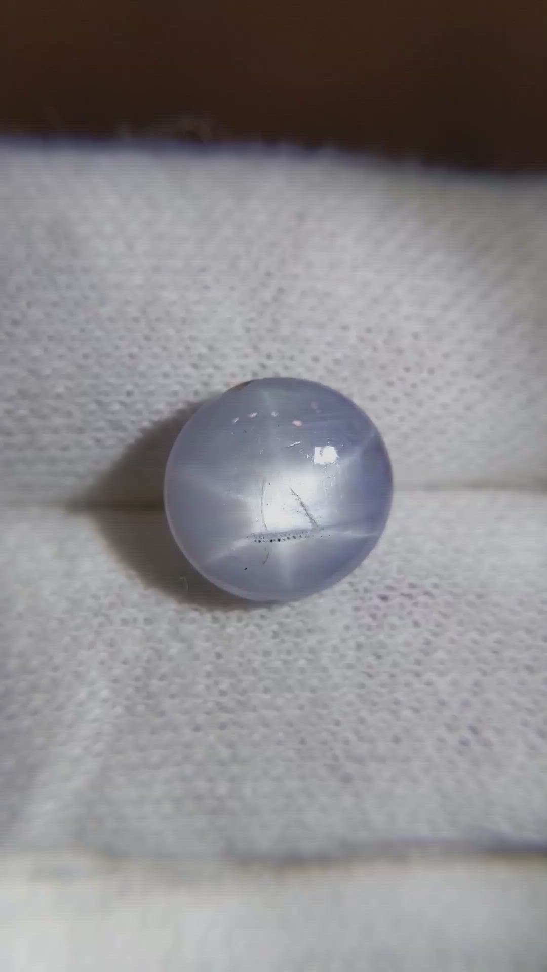 4.97 Ct. Bluish Grey Star Sapphire from Ceylon (Sri Lanka) Size Video