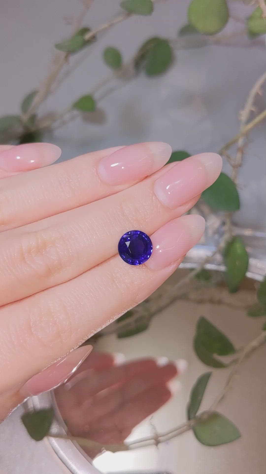 3.66 Ct. Blue Sapphire from Ceylon (Sri Lanka) Size Video
