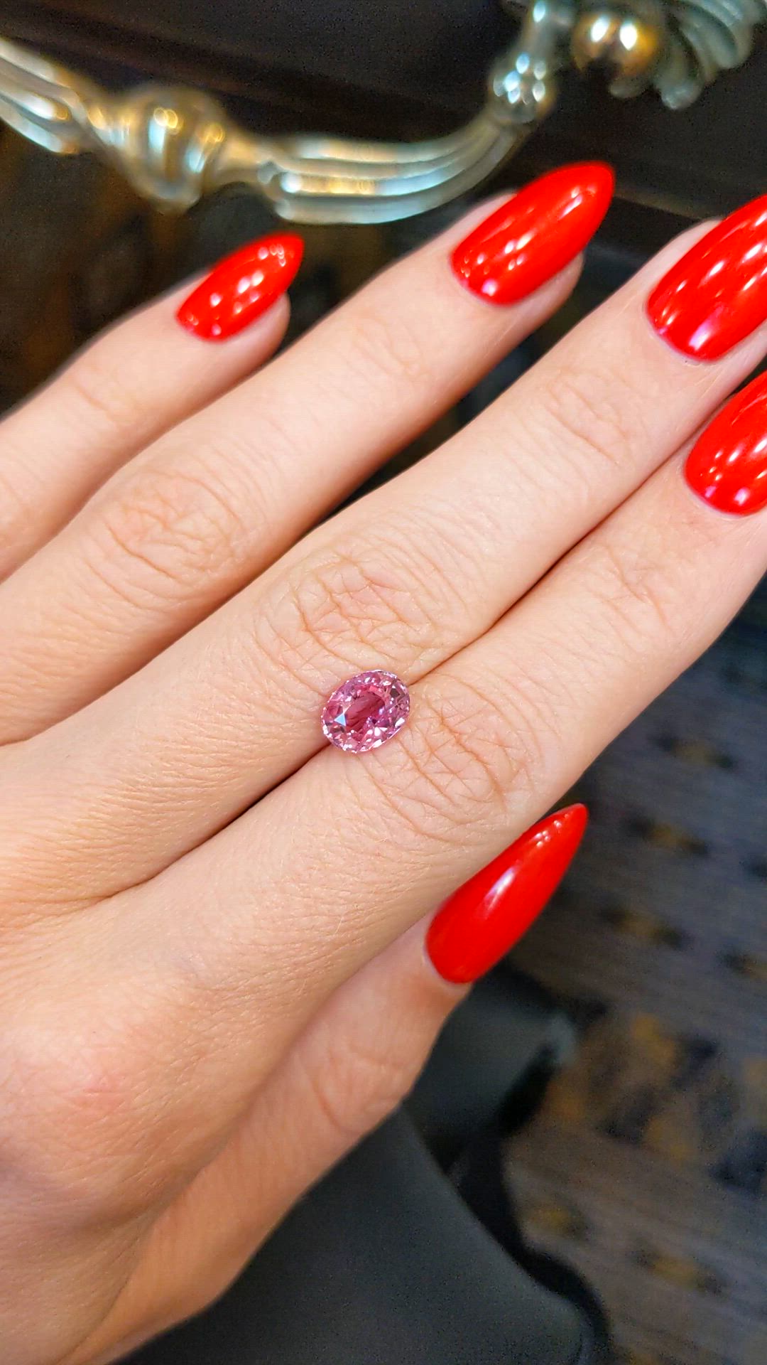 1.76 Ct. Padparadscha Sapphire from Madagascar Size Video